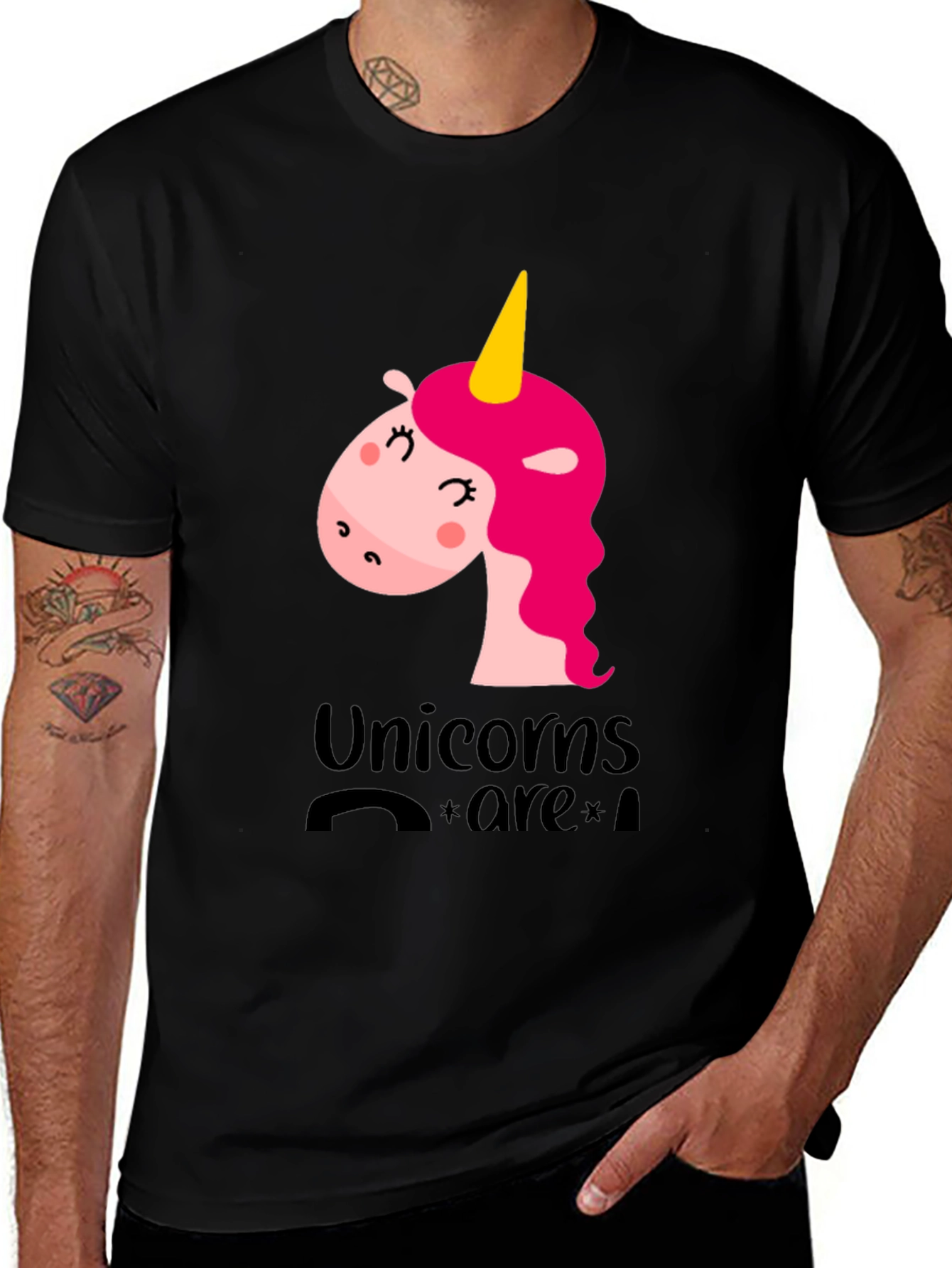 Variant 14 of Unicorns Are Real Black T-Shirt