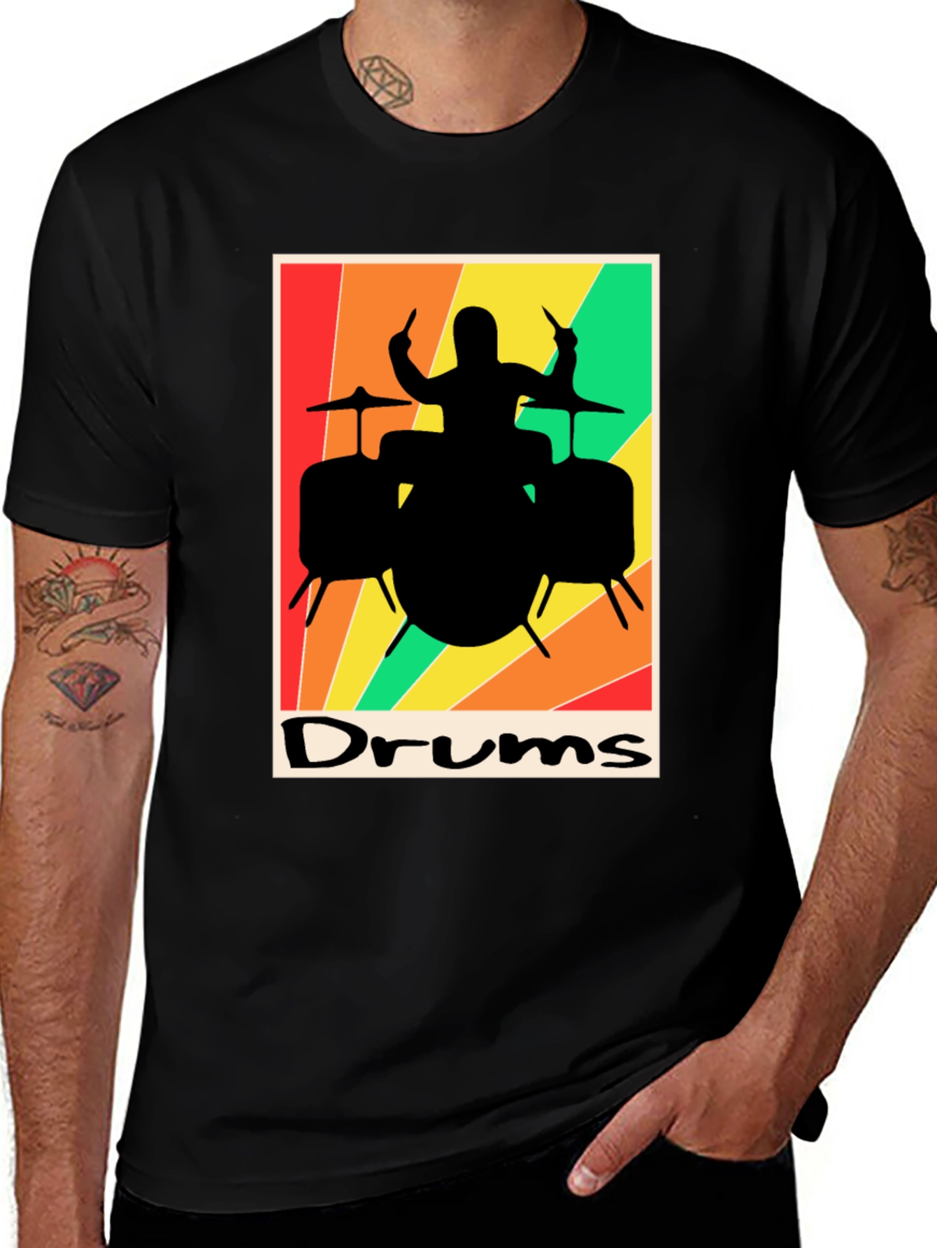 Variant 18 of Retro Drums Graphic T-Shirt