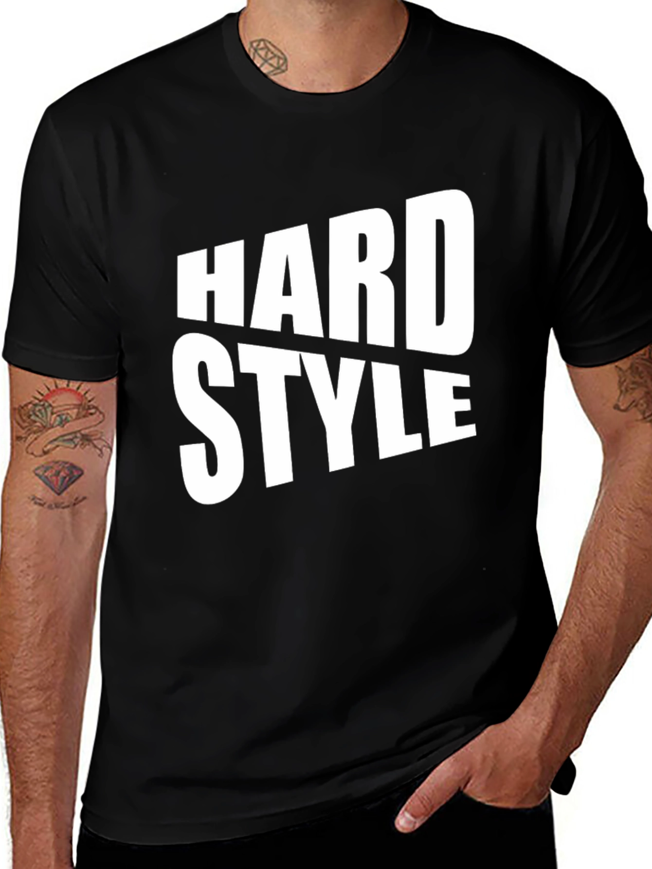 Variant 11 of Hard Style Black Graphic T-Shirt