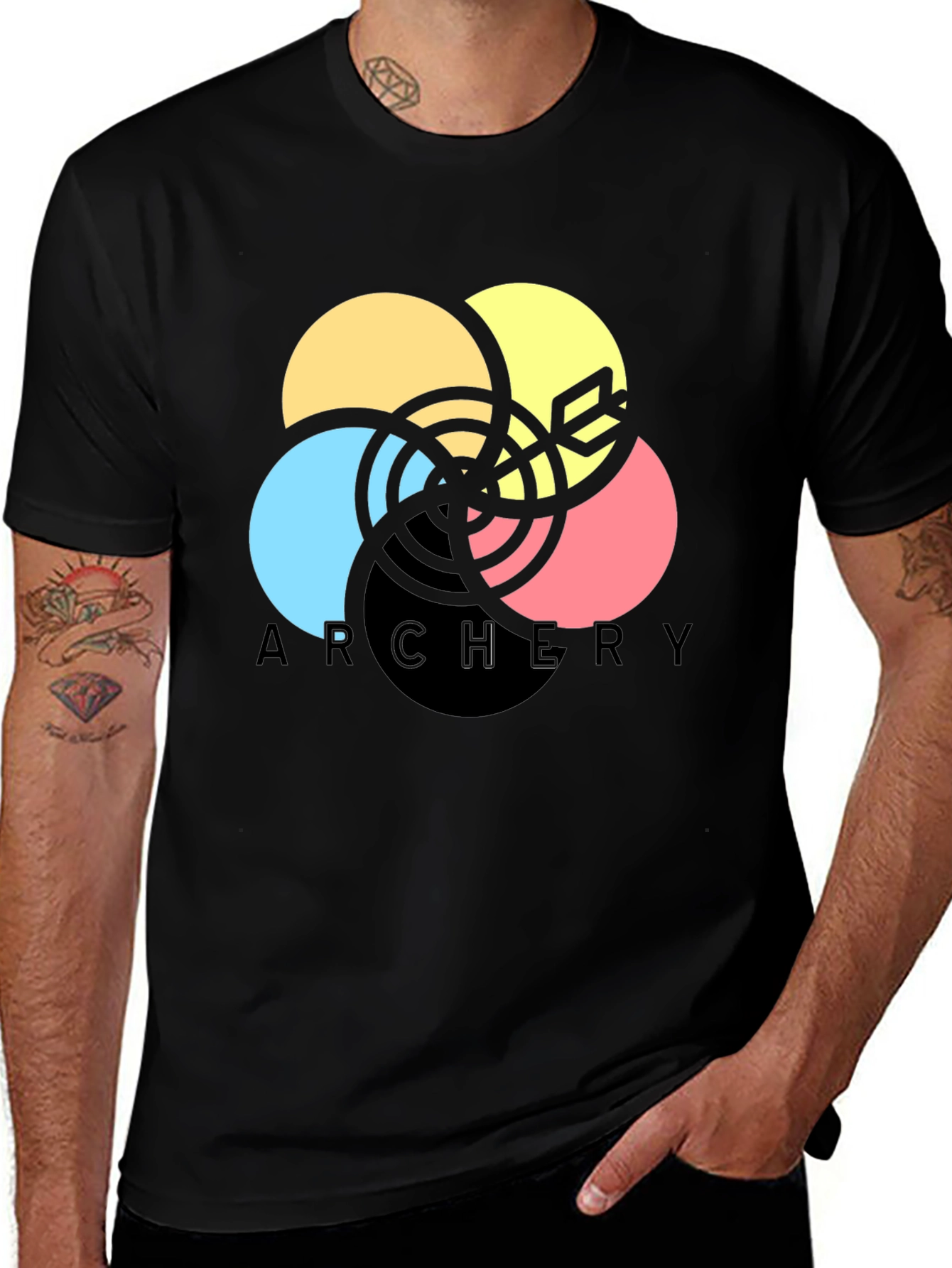 Variant 28 of Archery Target T-Shirt - Colorful Design