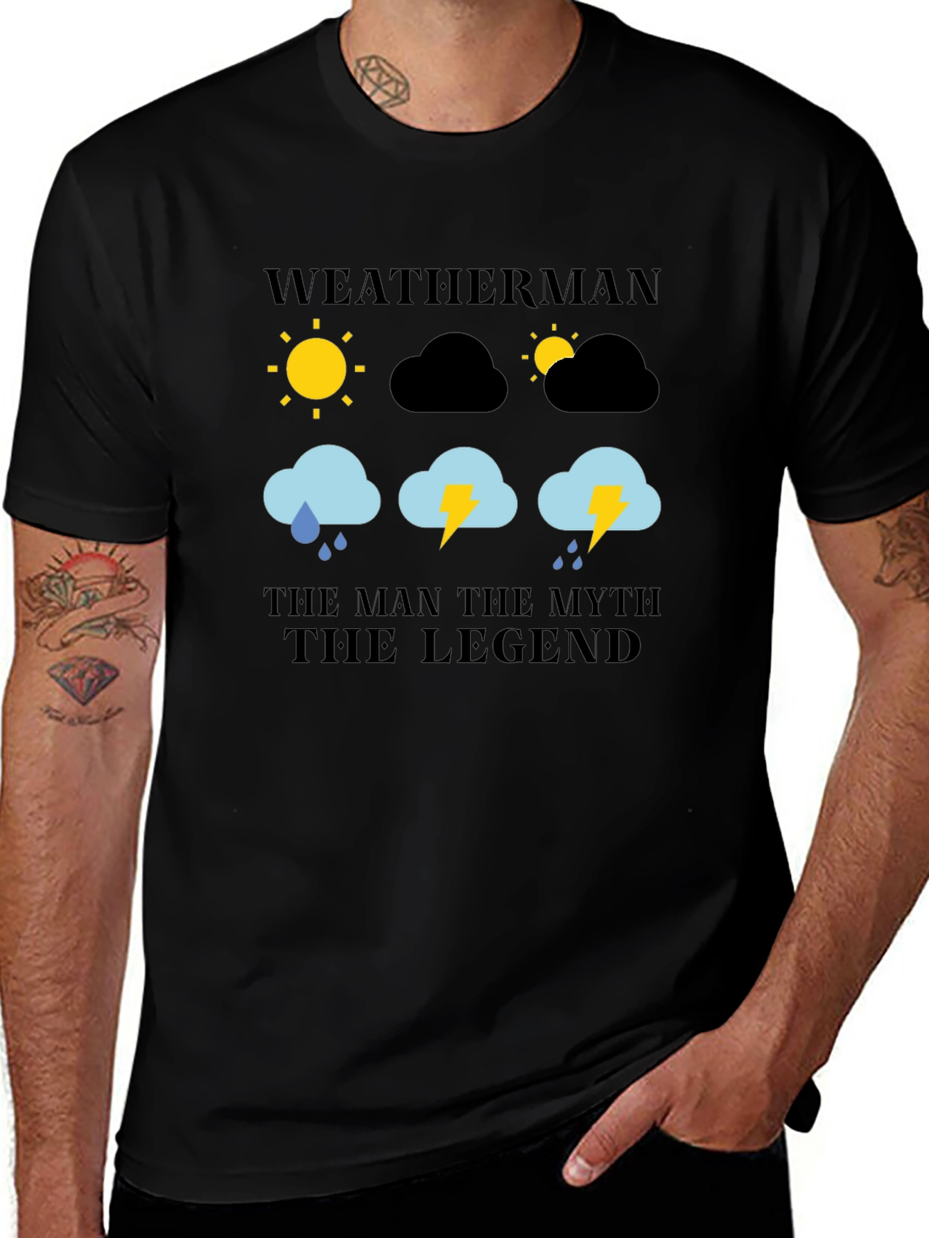 Variant 19 of Weatherman: The Man, Myth, Legend Graphic T-Shirt