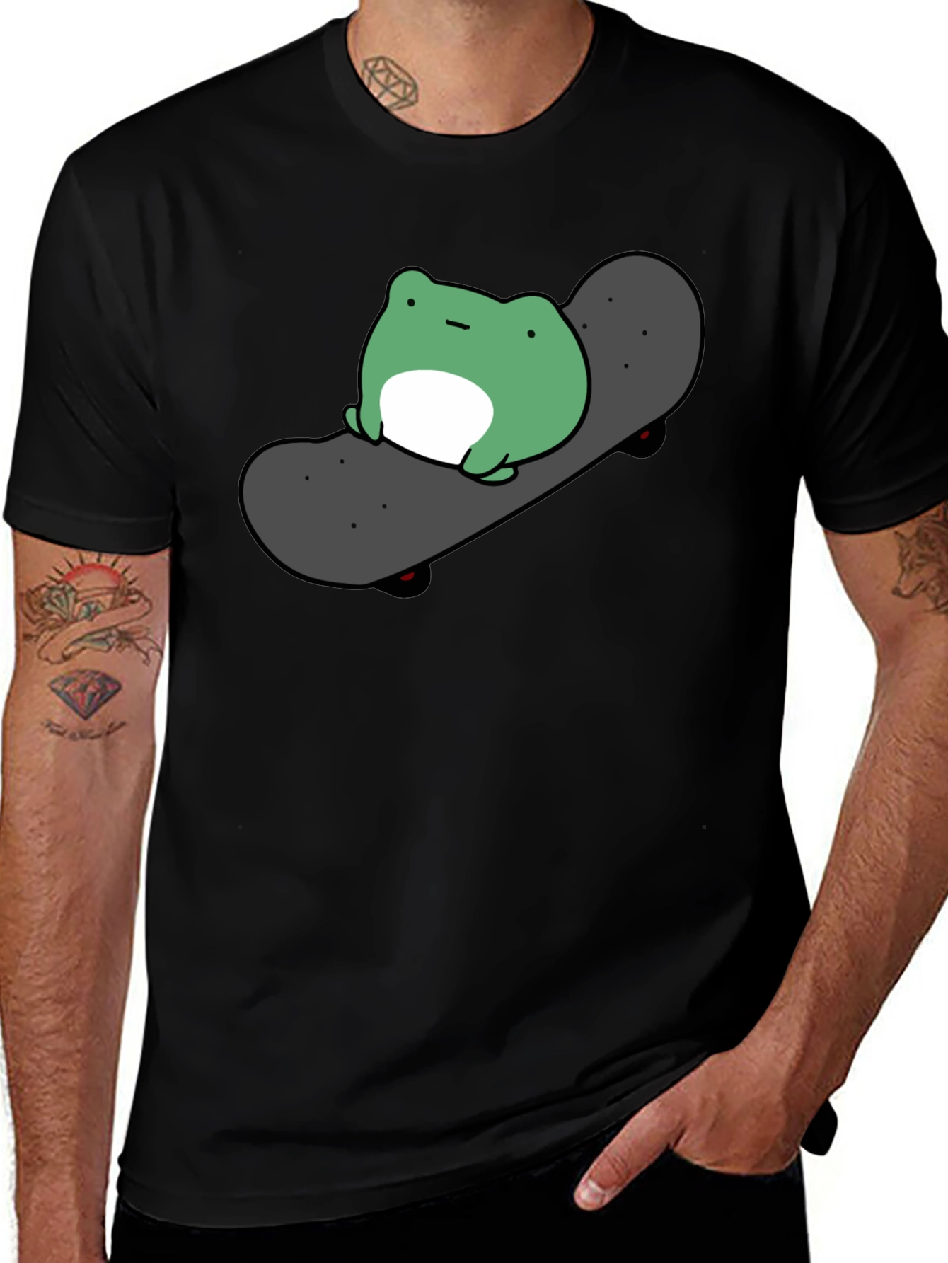 Variant 6 of Frog Skateboard T-Shirt - Cool Graphic Tee