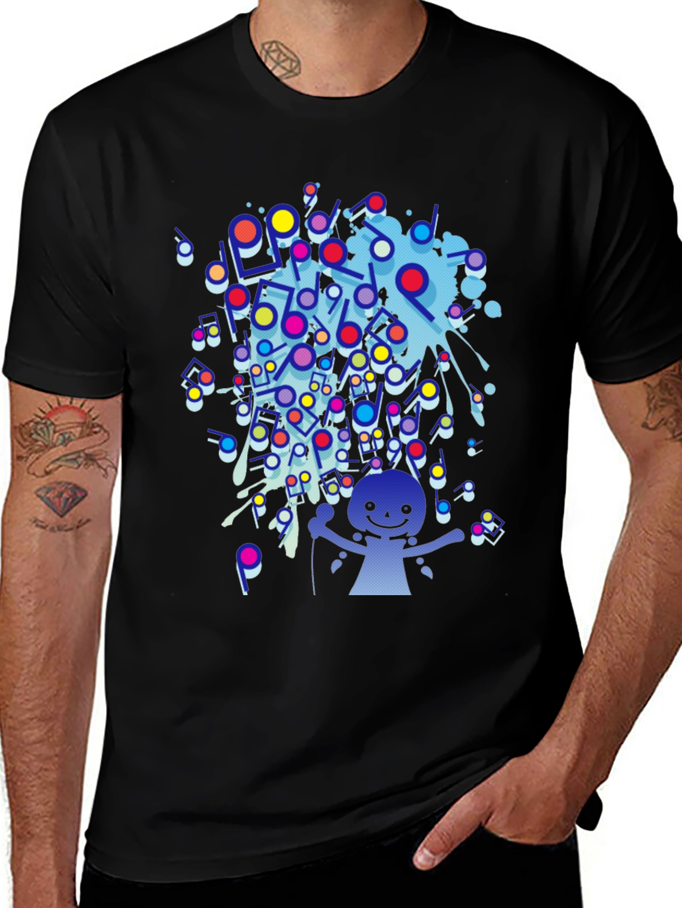 Variant 25 of Abstract Music Conductor T-Shirt
