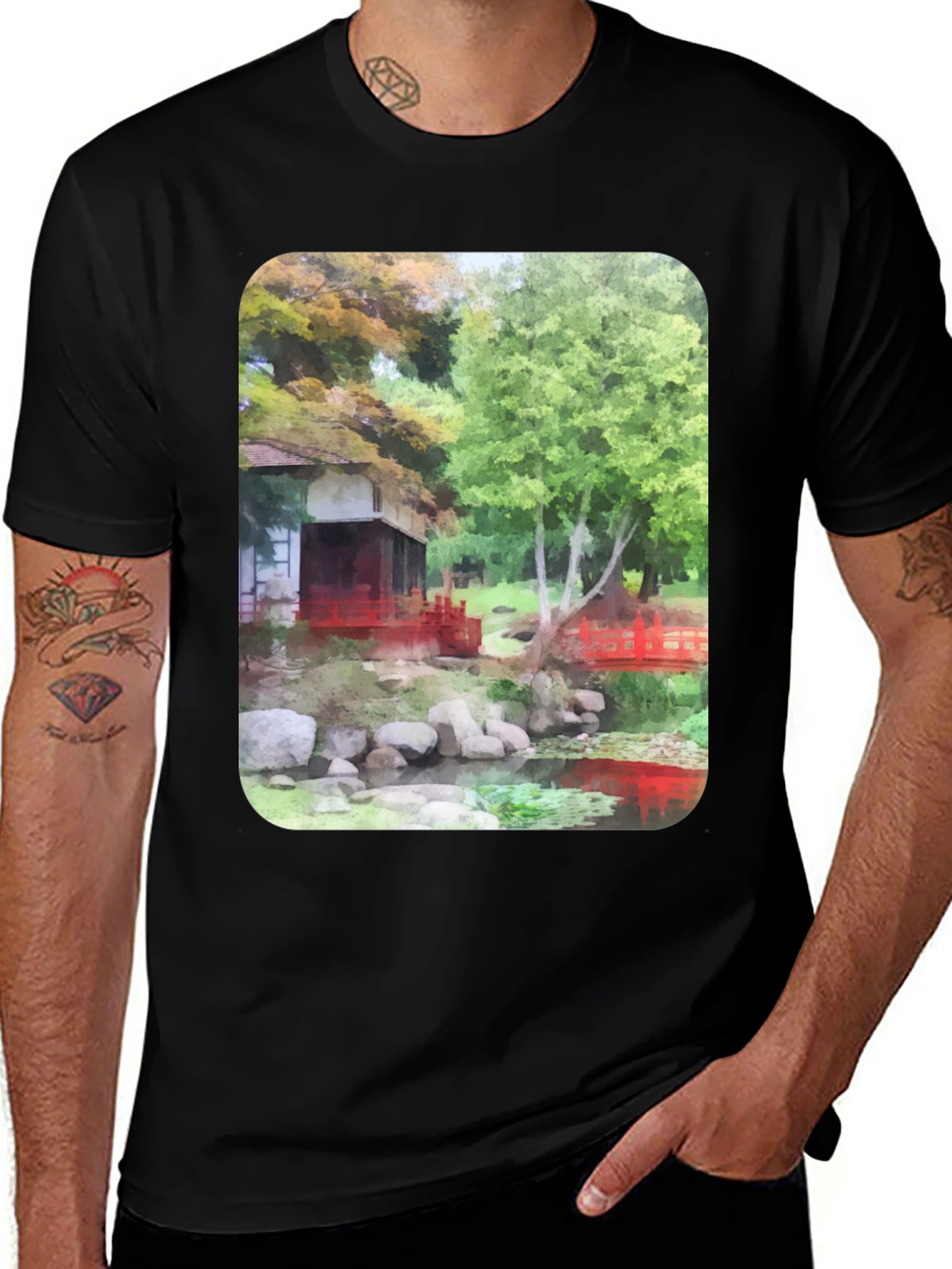 Variant 8 of Zen Garden T-Shirt - Nature Inspired Graphic Tee
