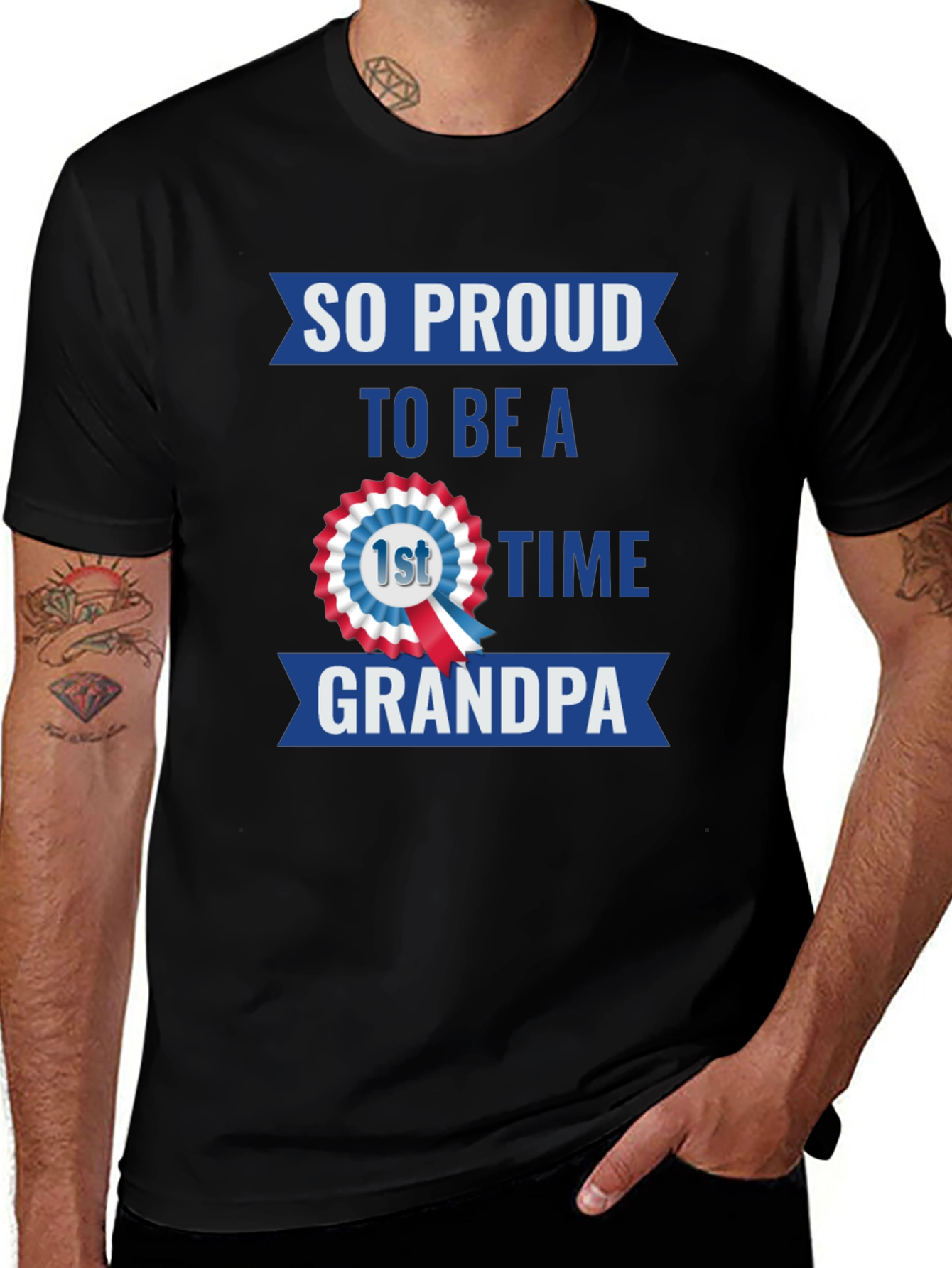 Variant 14 of Proud First Time Grandpa Graphic Tee