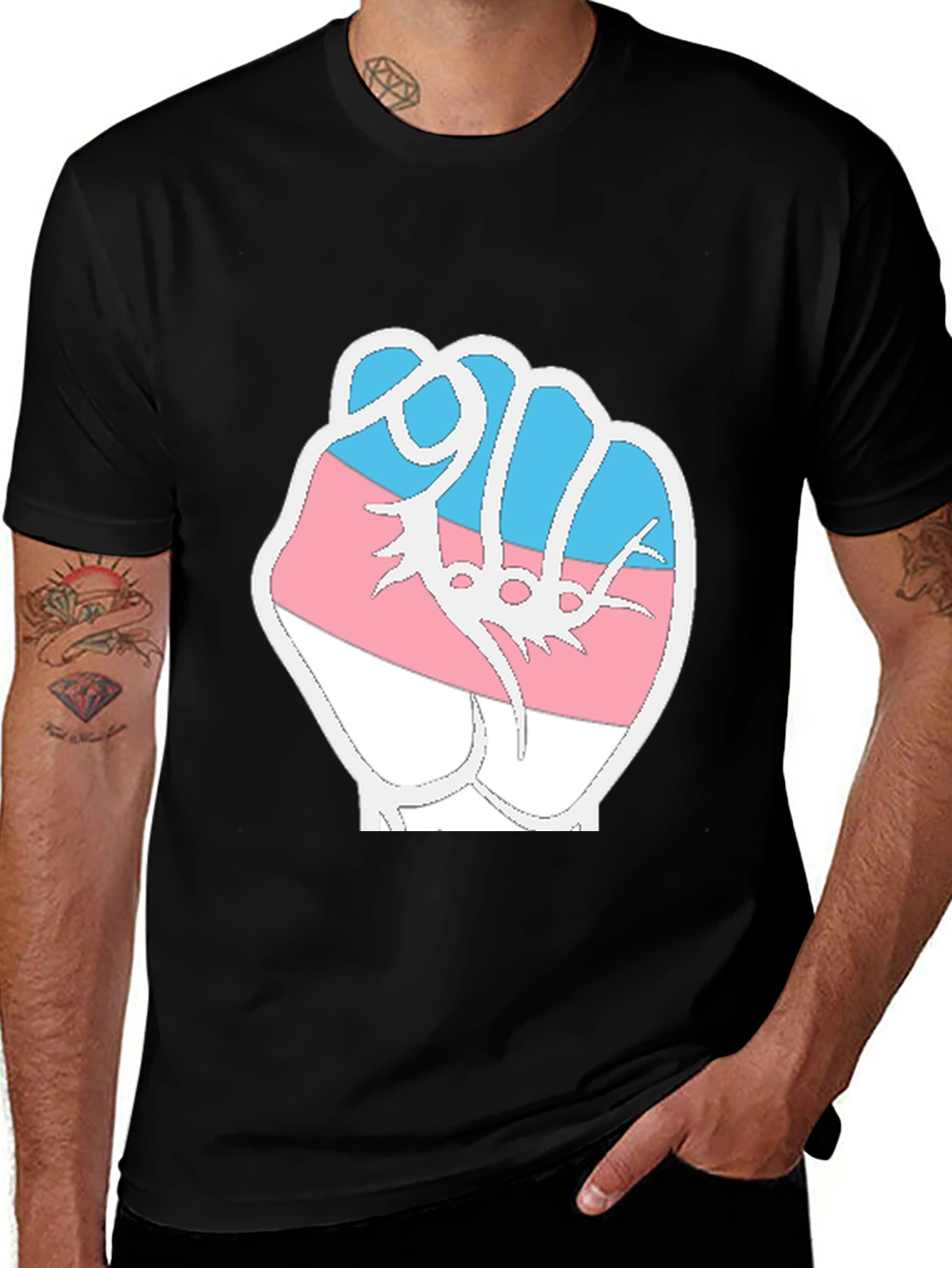 Variant 22 of Transgender Pride Fist T-Shirt