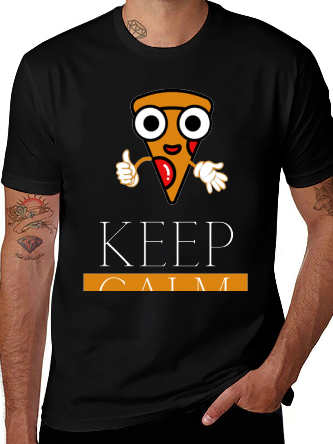 Variant 21 of Keep Calm Pizza T-Shirt