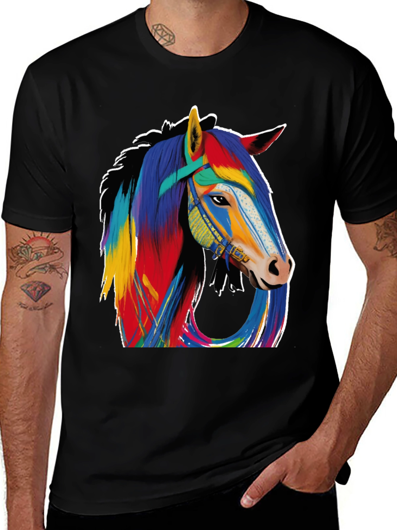 Variant 22 of Colorful Horse Graphic Tee - Unisex