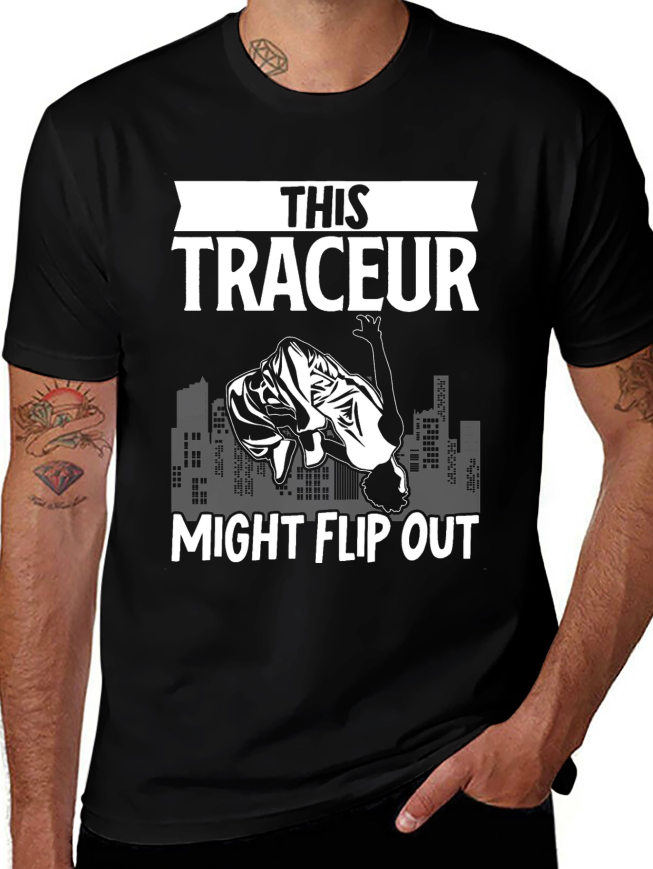 Variant 22 of This Traceur Might Flip Out T-Shirt Parkour