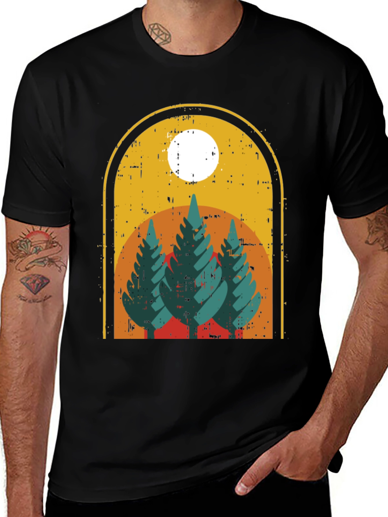 Variant 18 of Retro Nature Scene T-Shirt