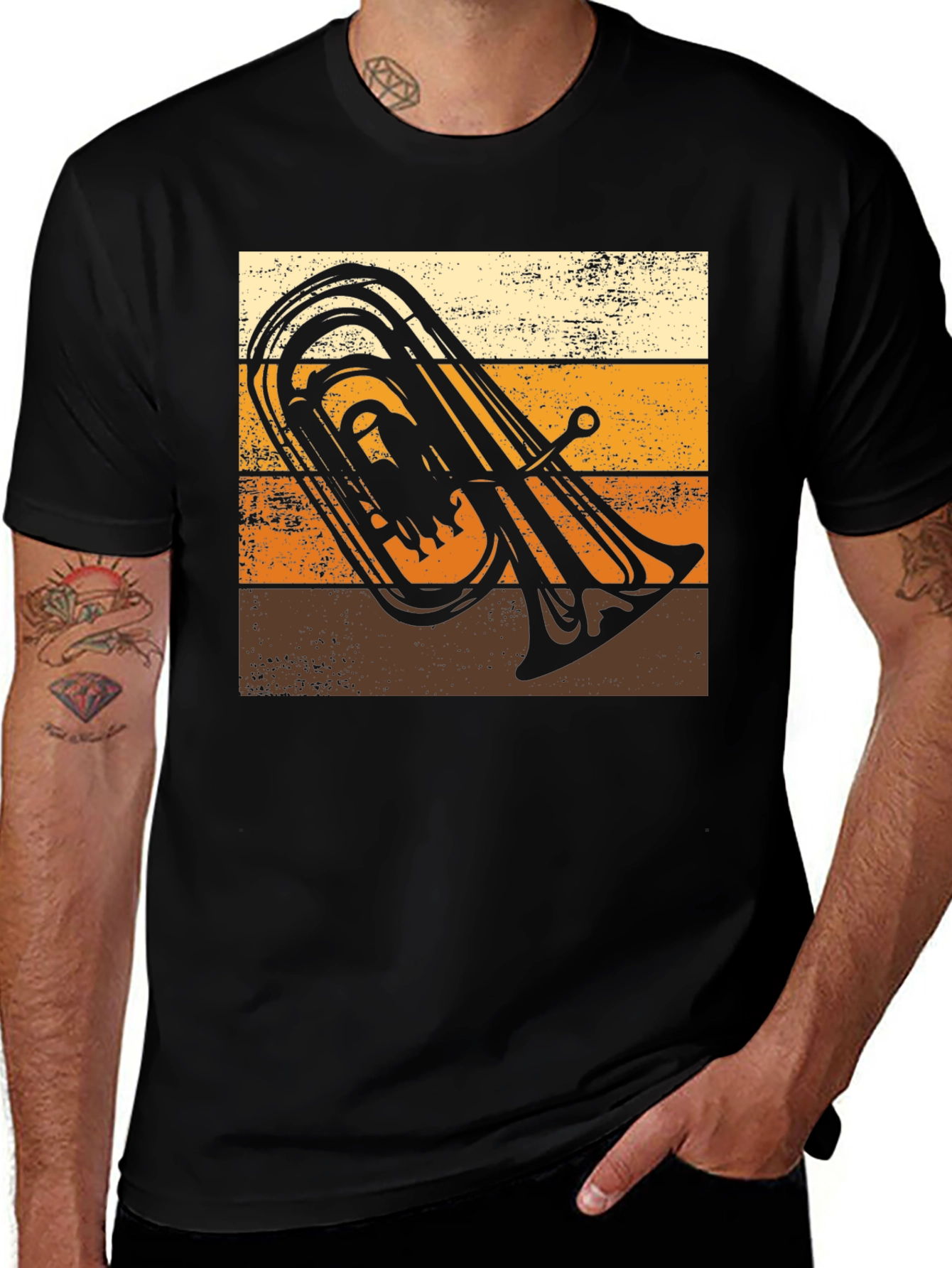 Variant 28 of Retro Tuba Player T-Shirt