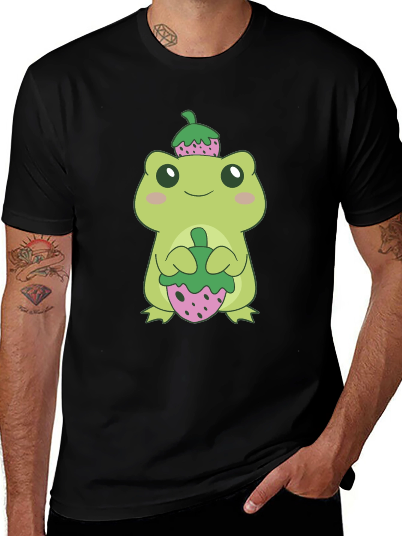 Variant 10 of Kawaii Frog with Strawberry T-Shirt