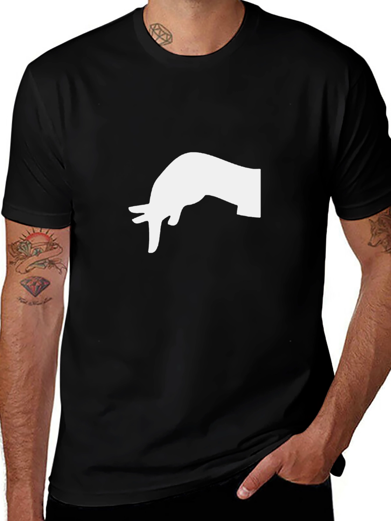 Variant 26 of Pointing Hand Graphic Tee - Modern Style