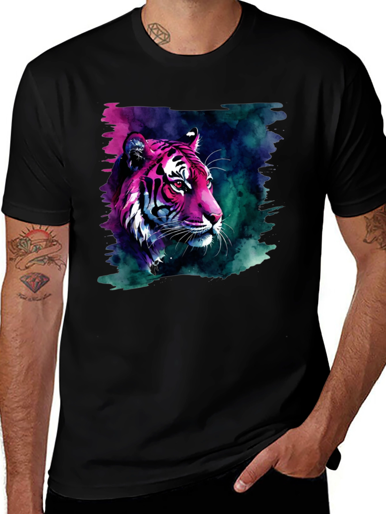 Variant 13 of Bold Tiger Graphic Tee - Stylish Animal Print Shirt
