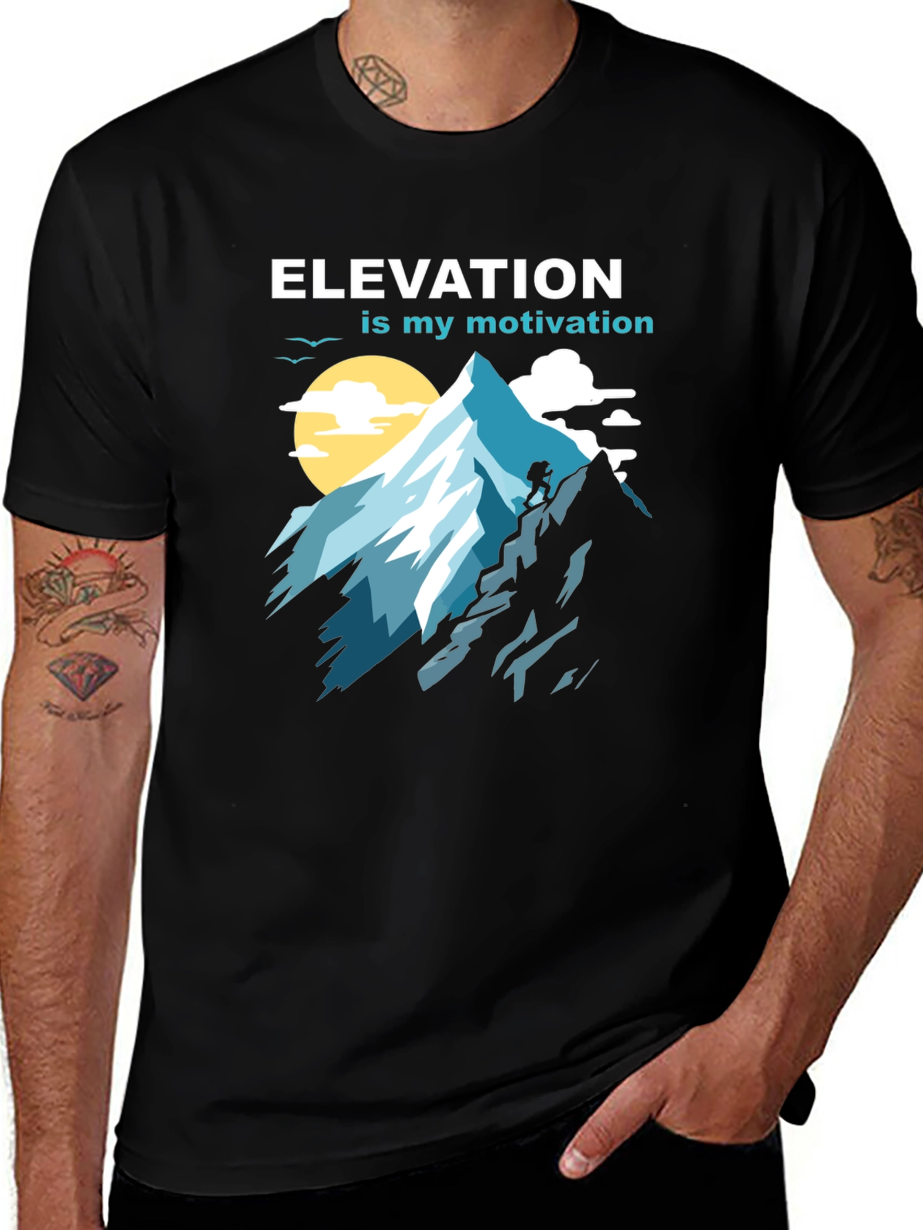 Elevation Motivation Graphic Tee - Mountain Adventure Shirt