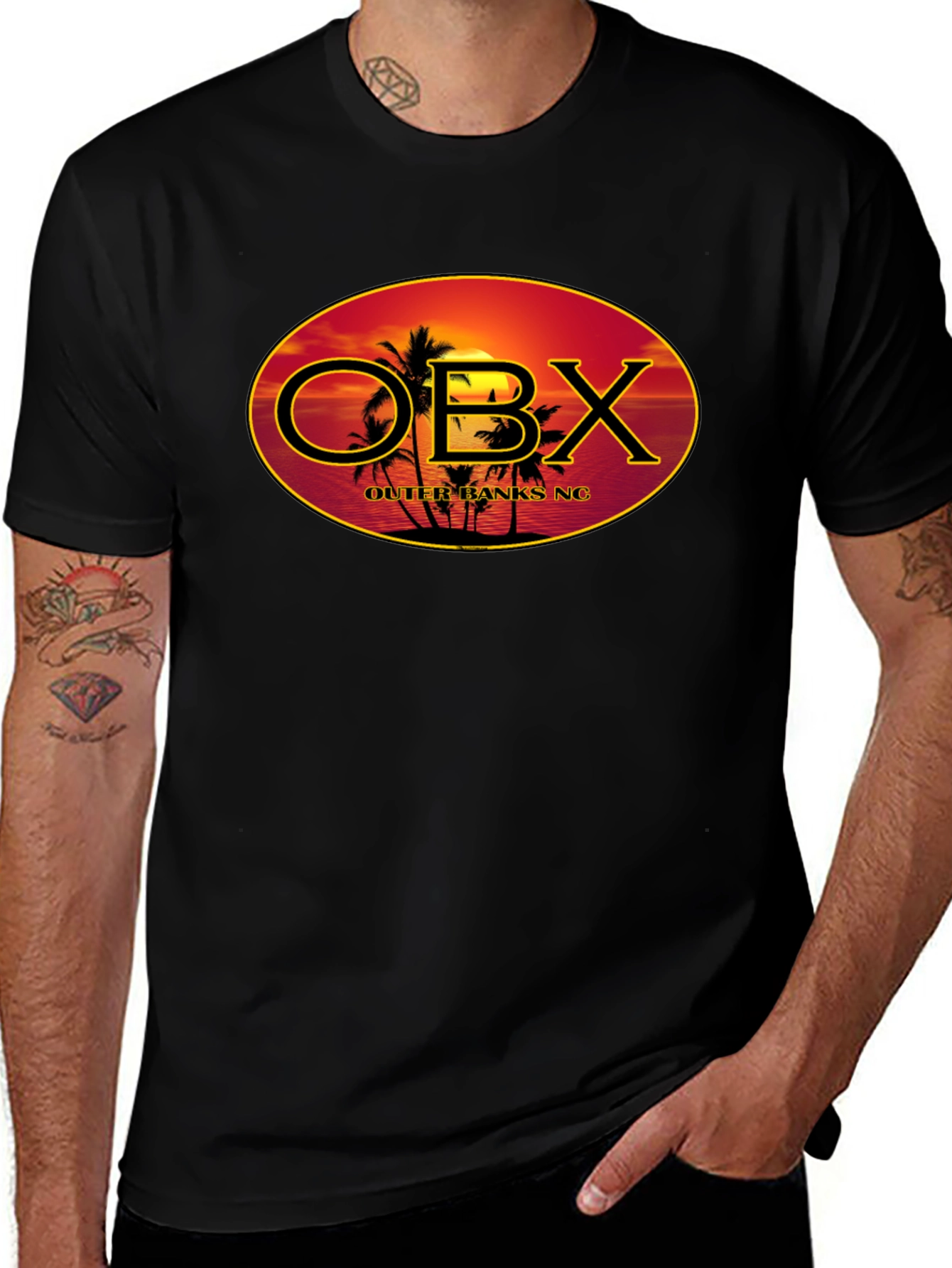 Variant 23 of Outer Banks OBX Black Graphic T-Shirt