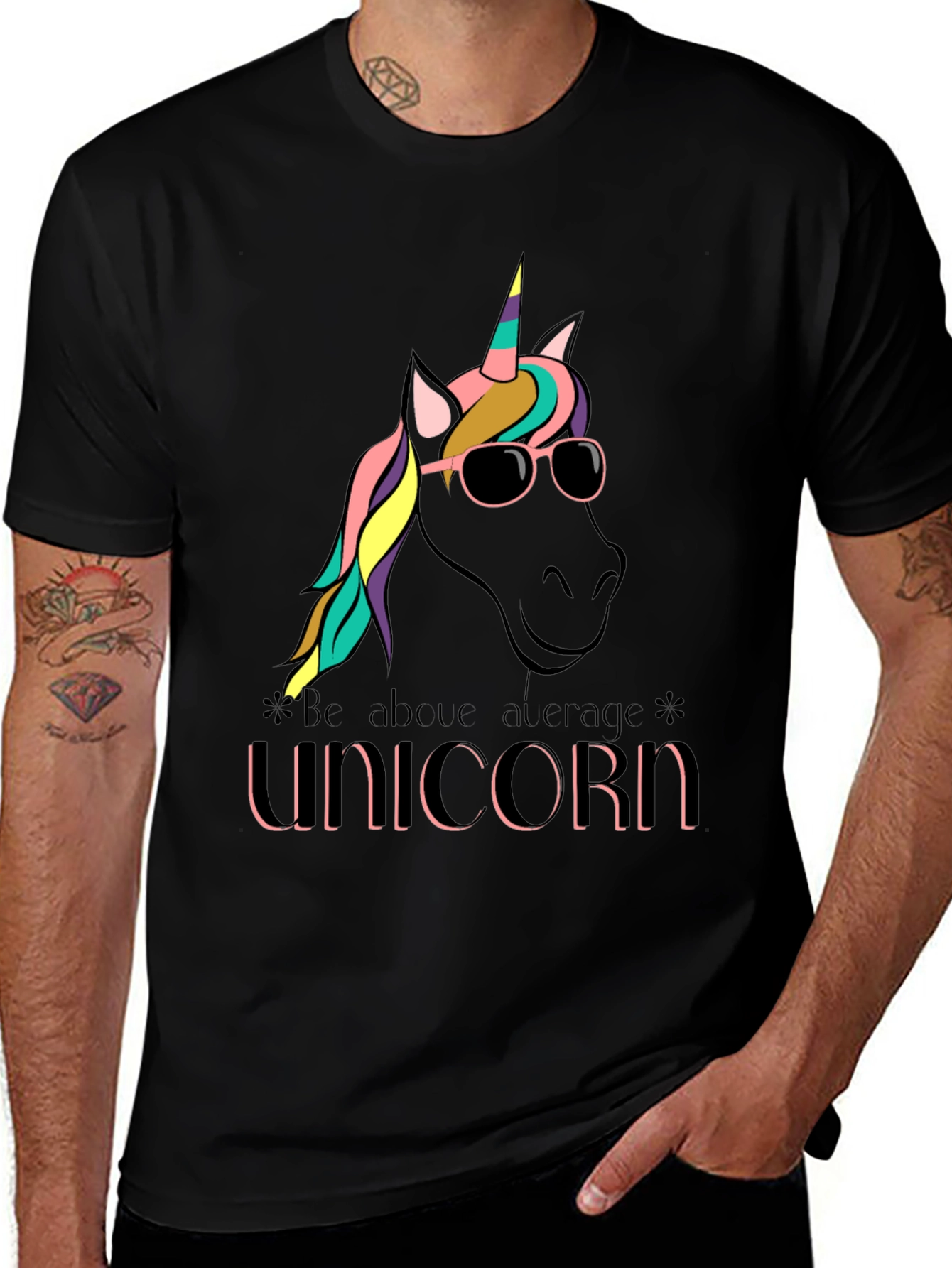 Variant 26 of Unicorn T-Shirt - Be Above Average!