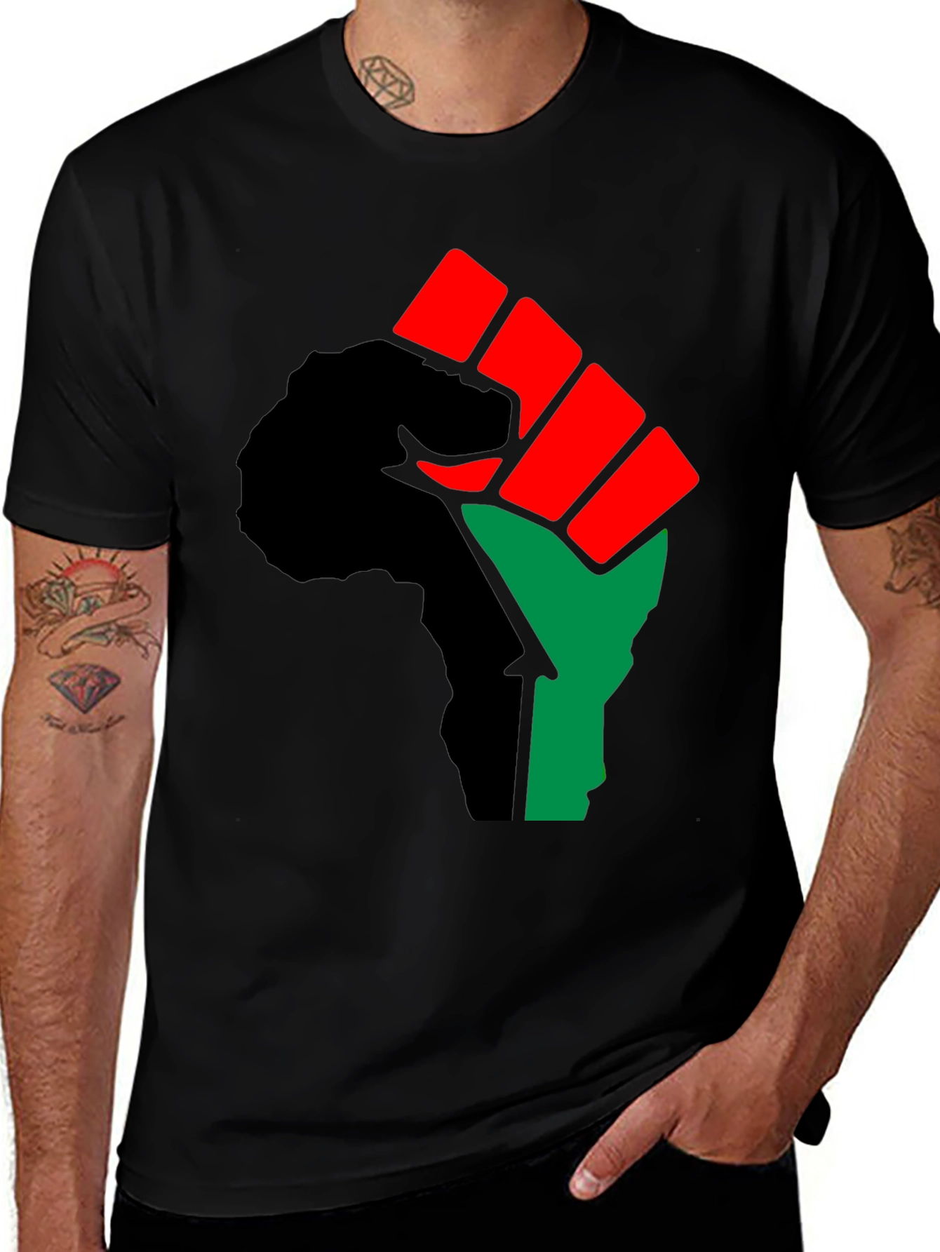 Black Power Fist Graphic T-Shirt