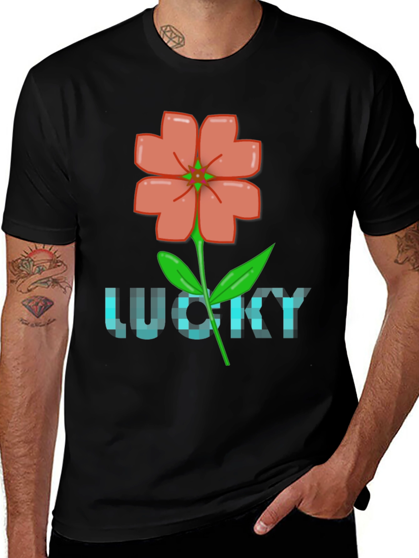 Variant 22 of Lucky Flower Graphic Tee