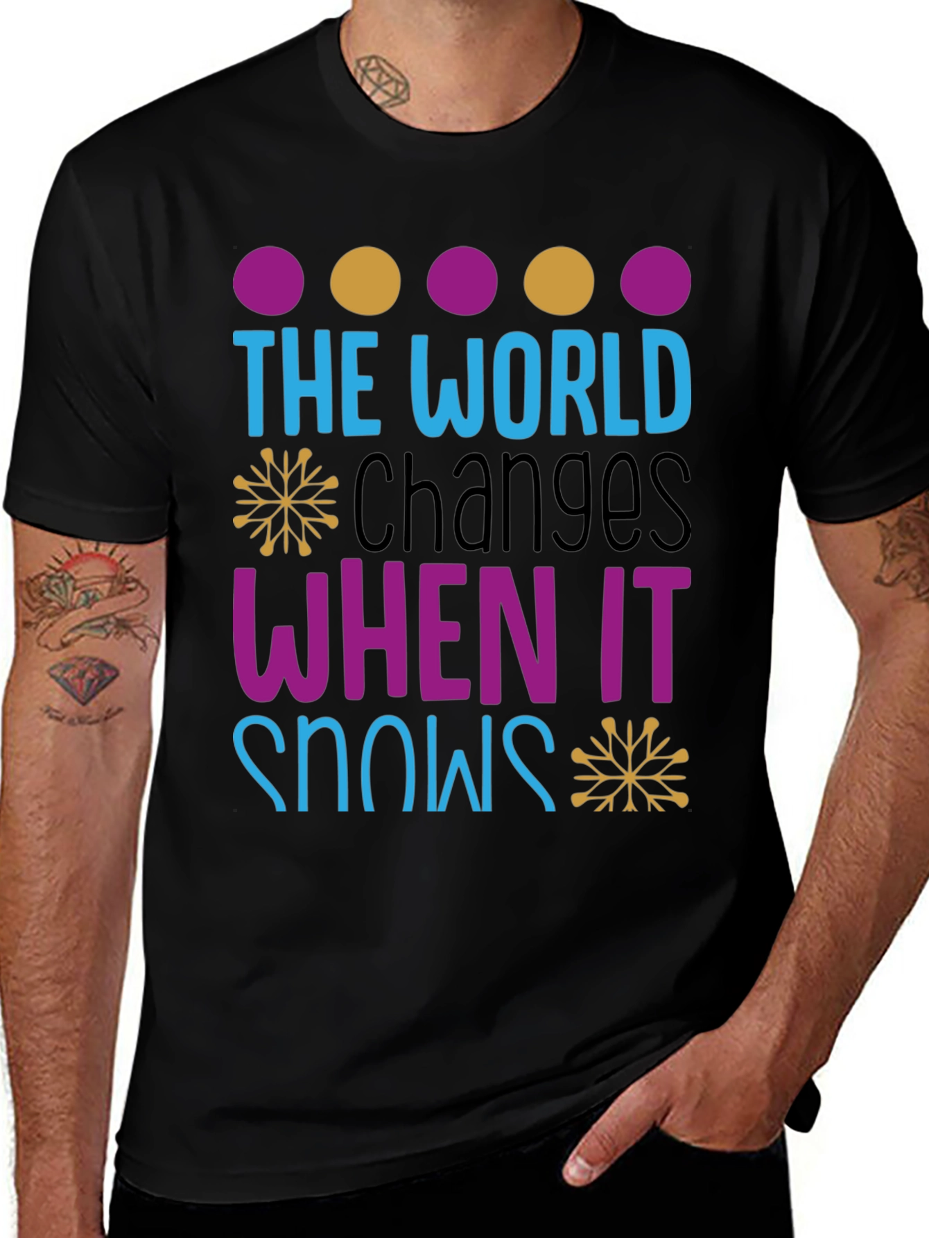 Variant 28 of The World Changes When It Snows T-Shirt