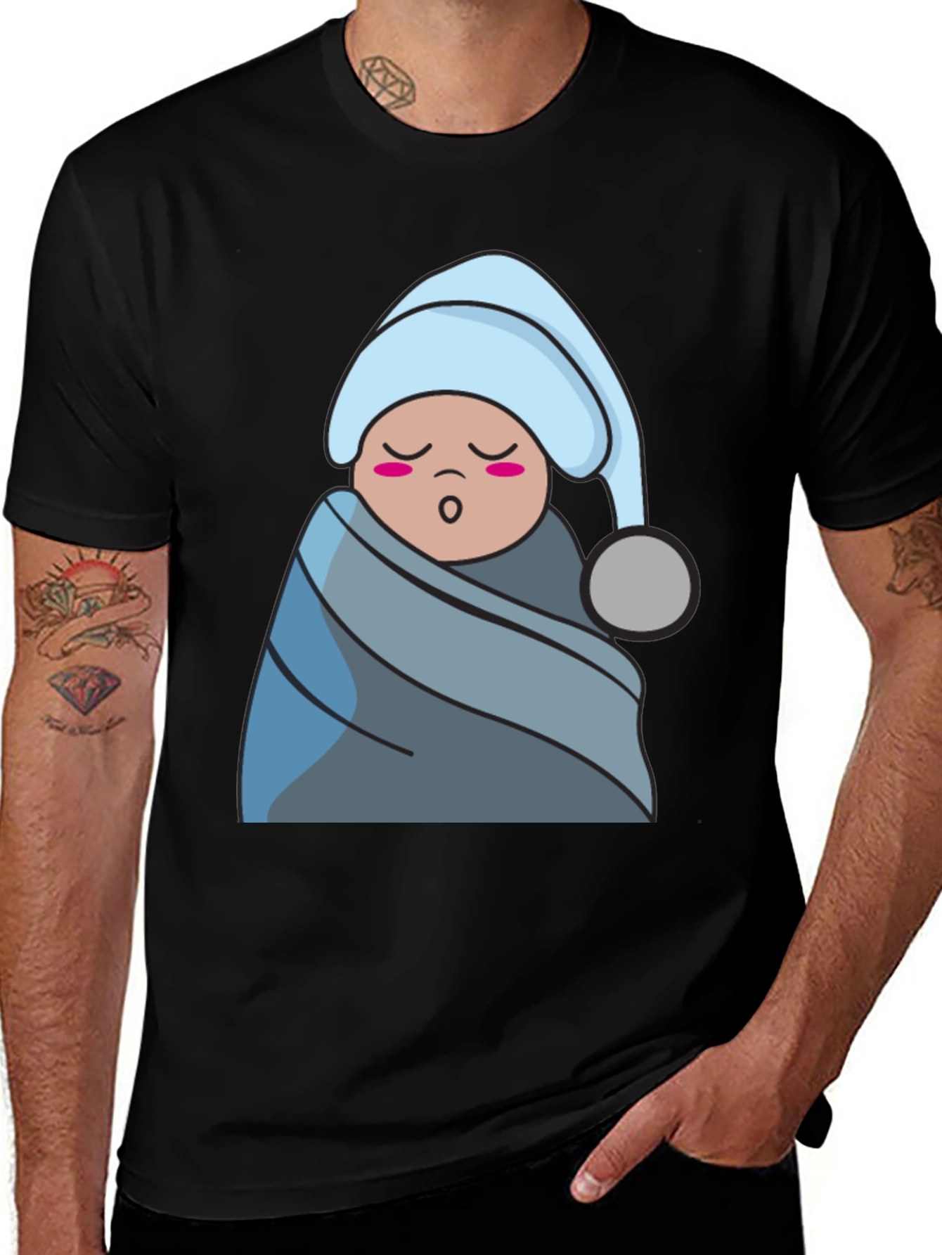 Variant 28 of Cute Sleeping Baby Graphic T-Shirt