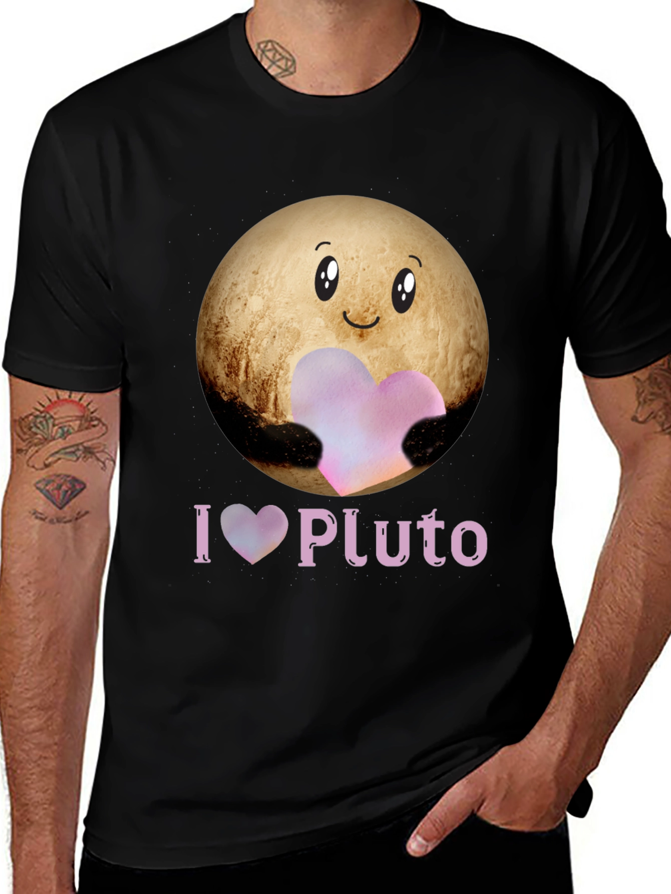 I Heart Pluto Graphic Tee - Space Lover