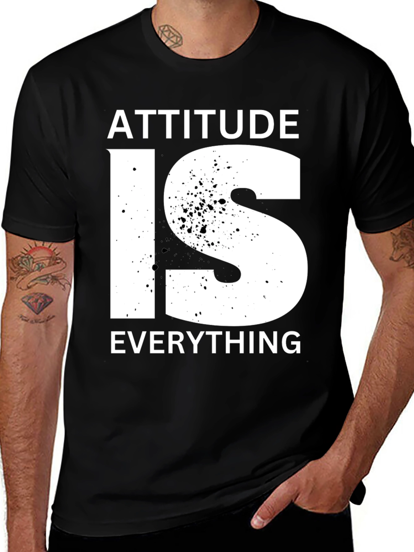 Variant 22 of Attitude is Everything Graphic Tee - Black