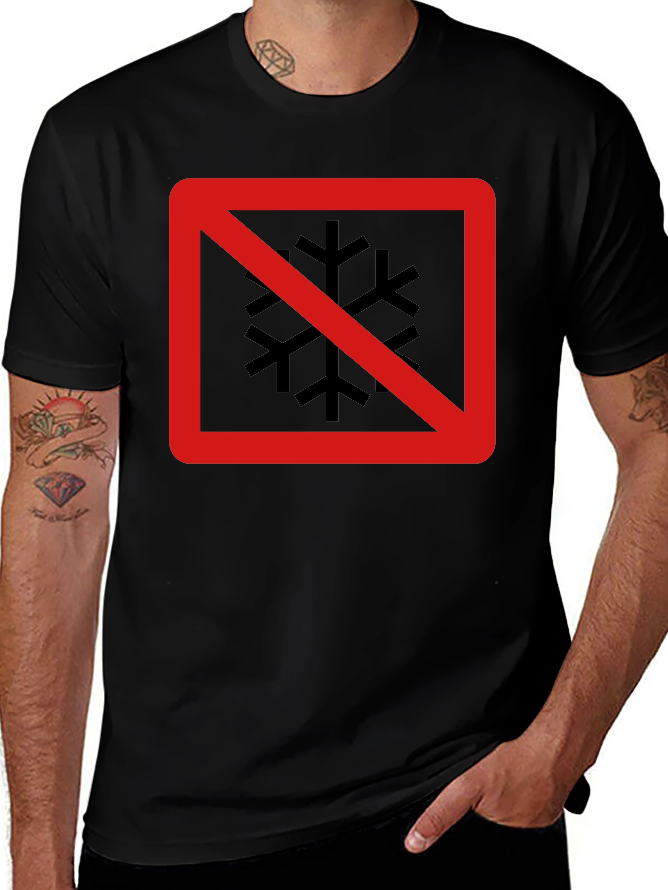 Variant 15 of No Snowflakes Allowed Tee - Black Cotton