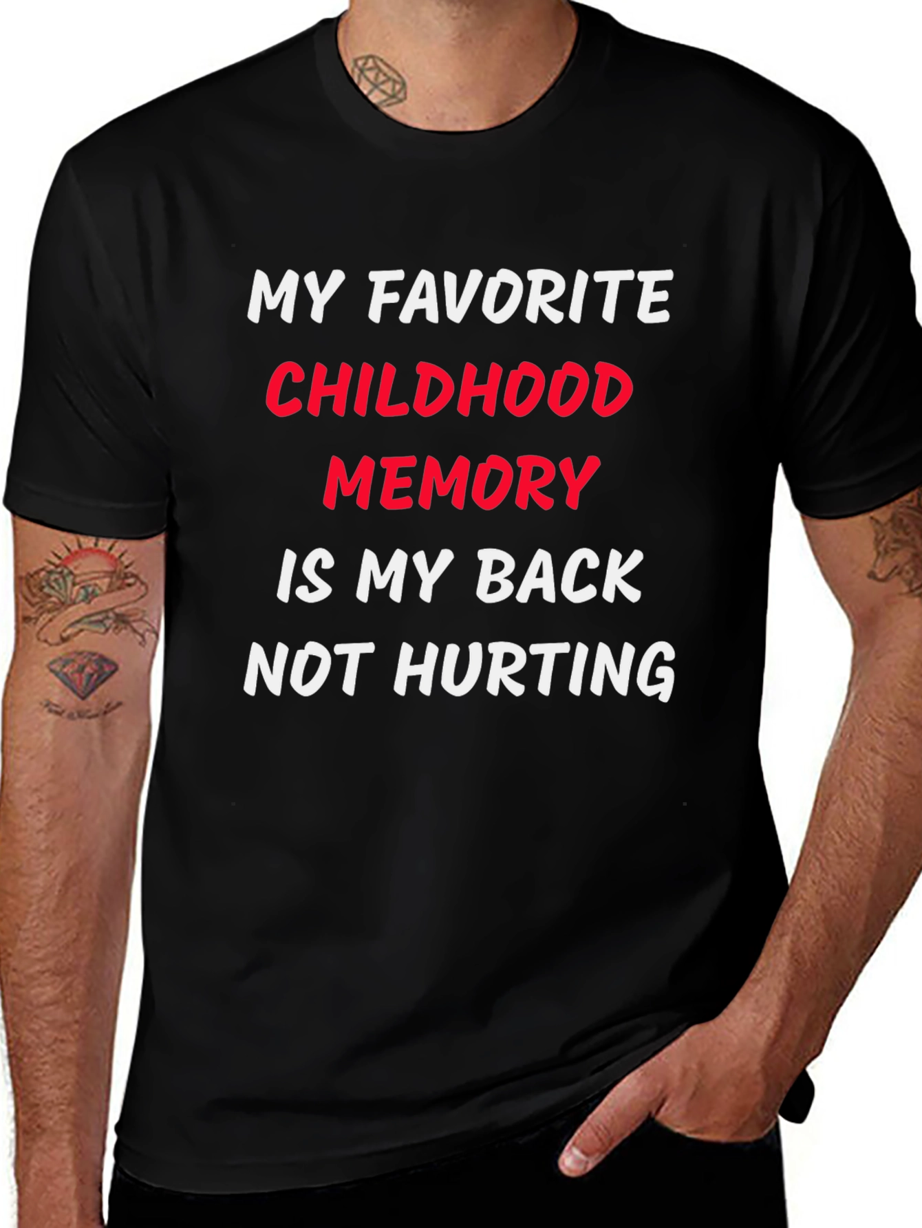 Variant 16 of Funny Back Pain Childhood Memory T-Shirt