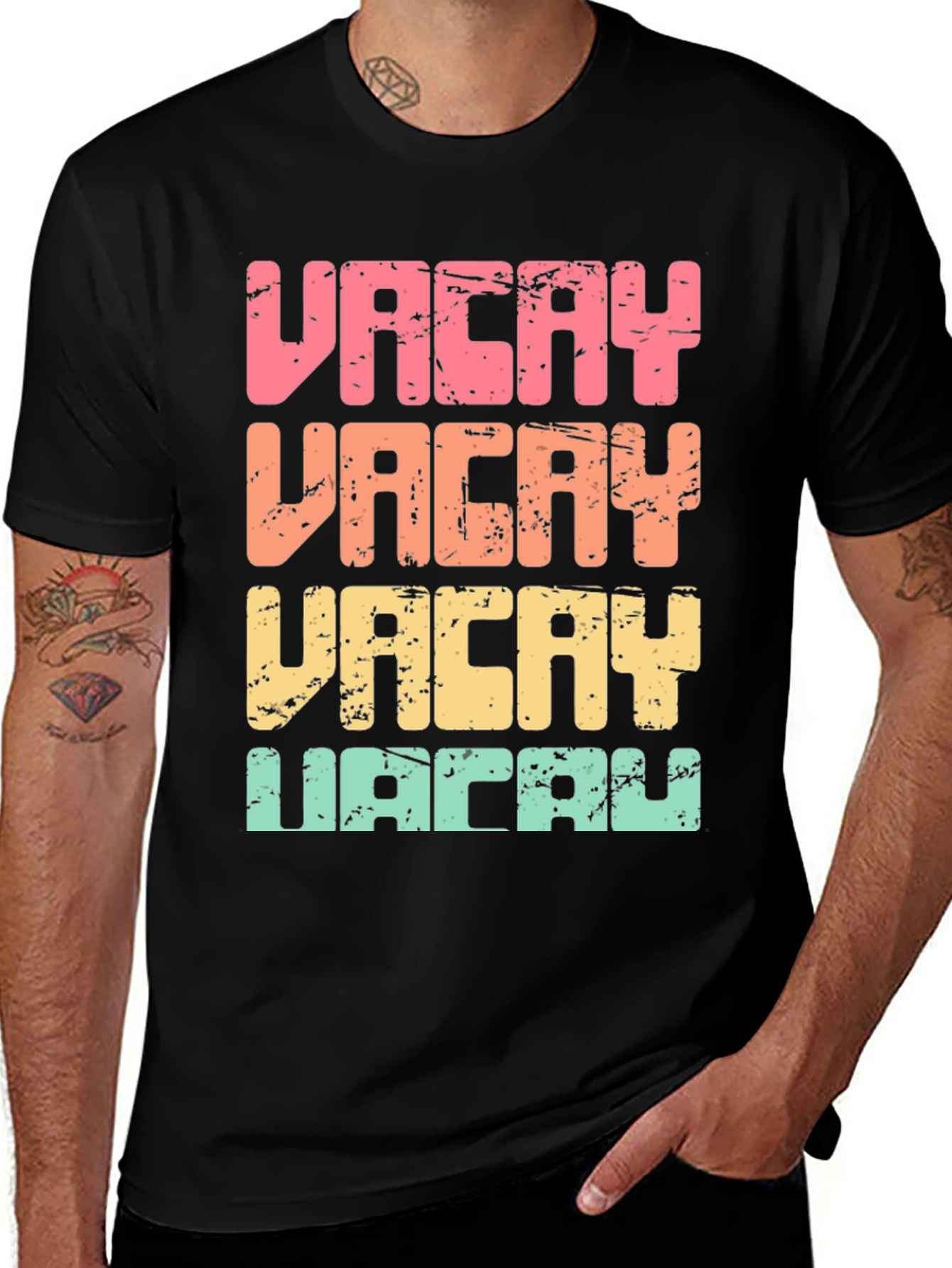 Variant 14 of Vacay T-Shirt Retro Distressed Print