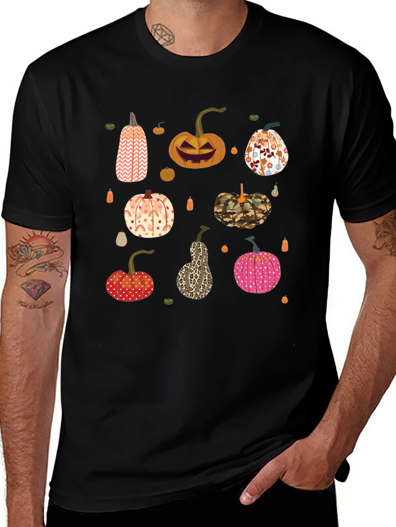 Variant 16 of Pumpkin Patch Black T-Shirt