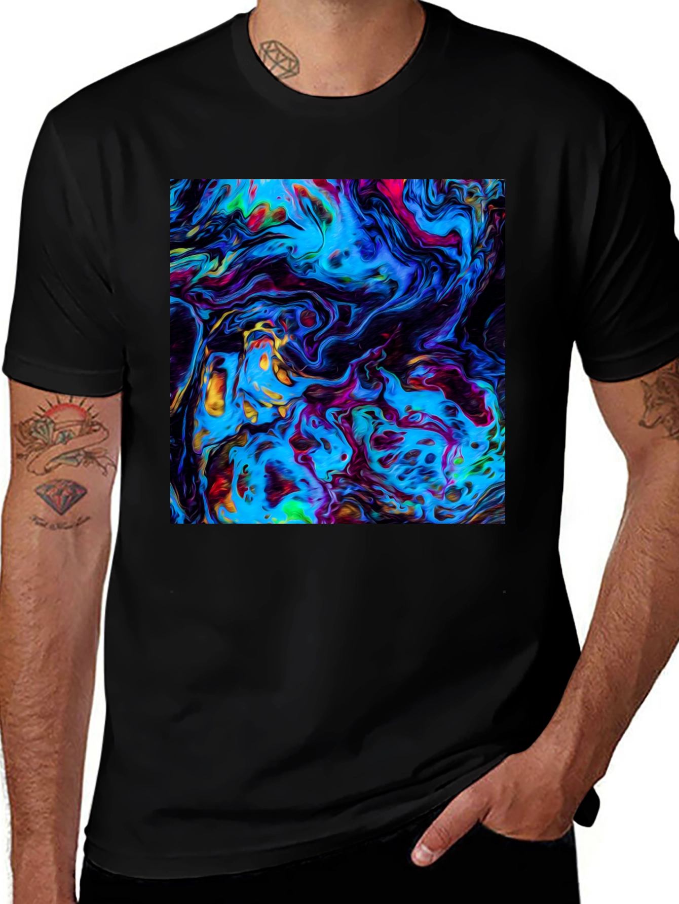 Variant 24 of Abstract Swirl Art Graphic Tee