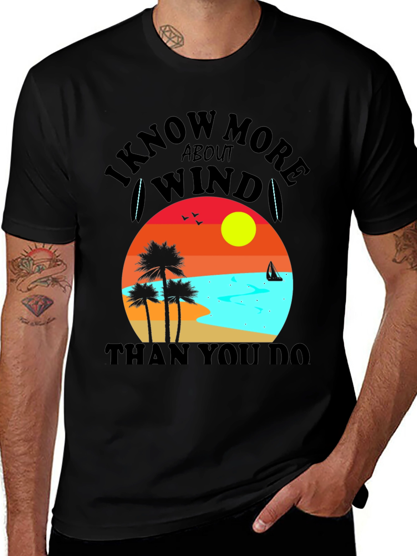 Variant 18 of Wind Wisdom Tee - Beach Vibes T-Shirt