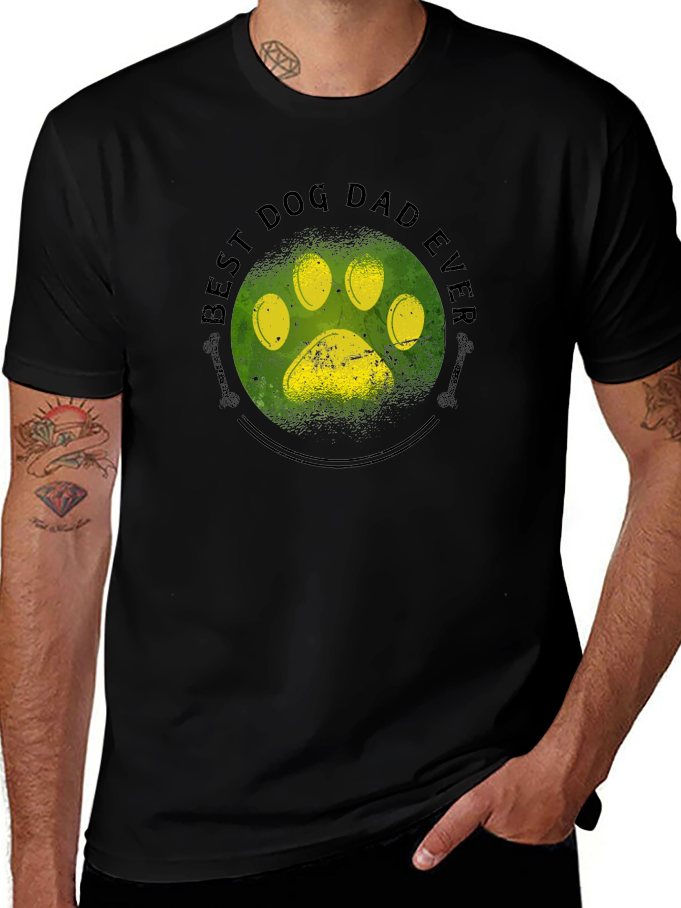 Variant 12 of Best Dog Dad Ever Graphic T-Shirt