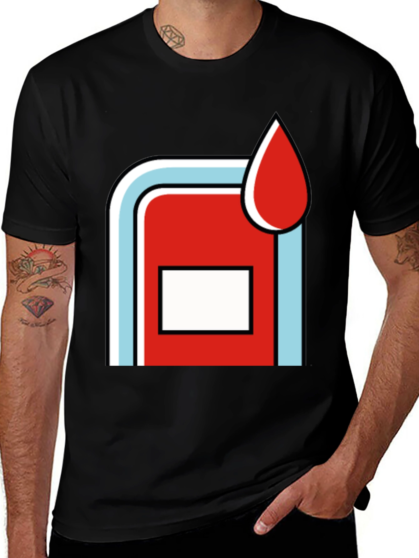 Variant 30 of Retro Martini Racing Style Graphic Tee - Black Cotton