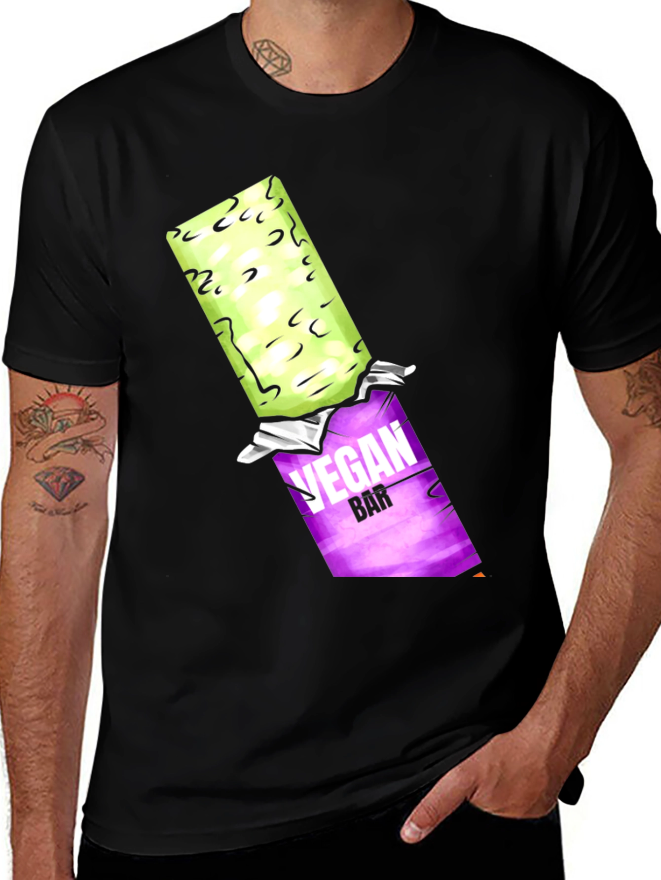 Variant 21 of Vegan Bar Graphic Tee - Casual Style