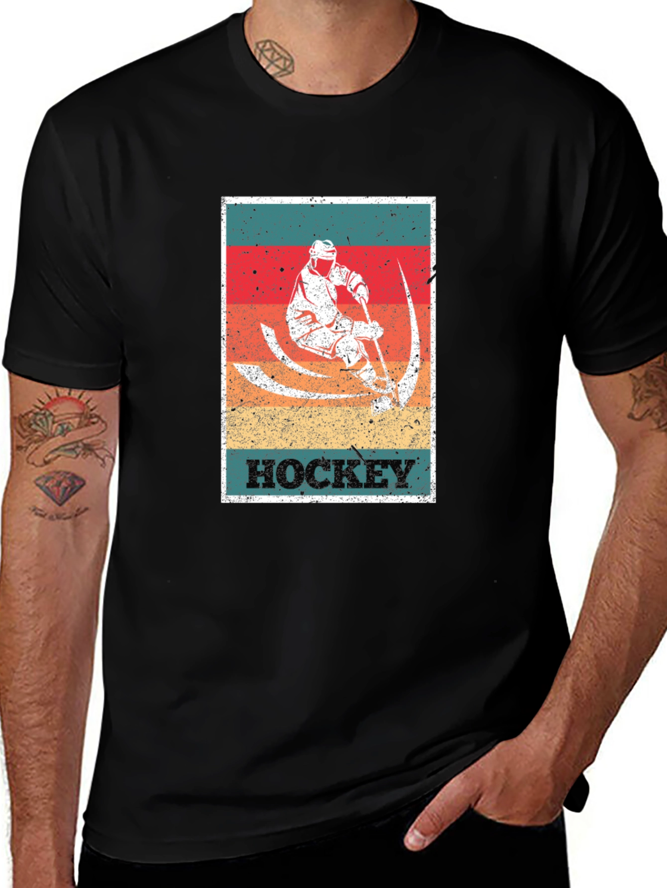 Variant 8 of Vintage Hockey Graphic T-Shirt Retro Style