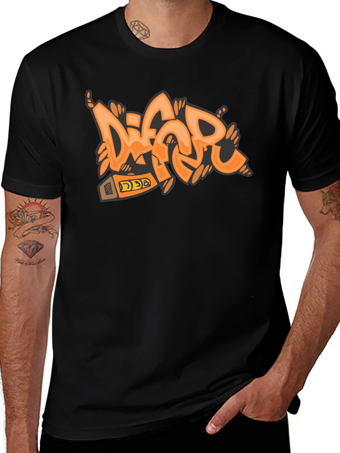 Variant 16 of Orange Graffiti Style T-Shirt