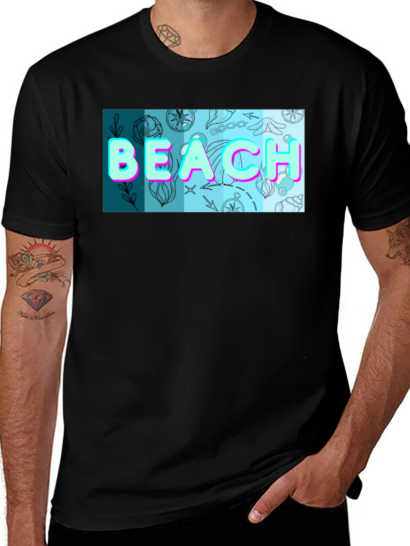 Variant 27 of Beach Graphic T-Shirt