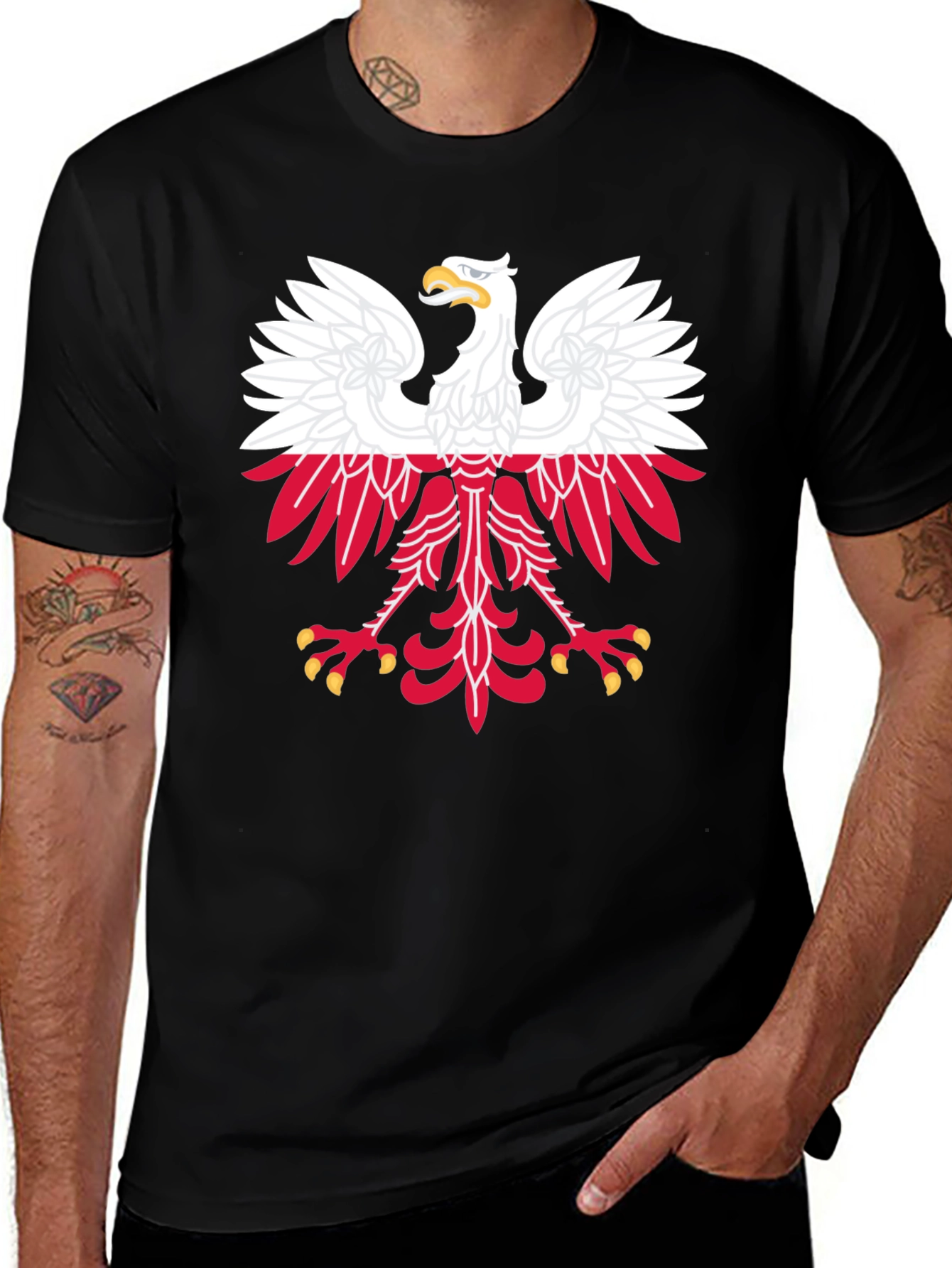 Poland Eagle Crest Black T-Shirt