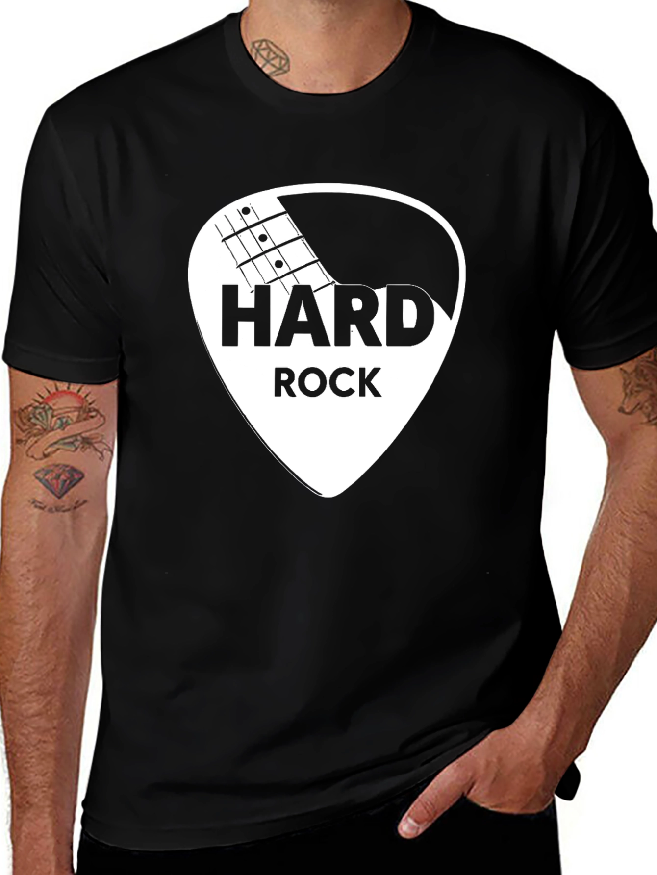 Hard Rock Guitar Pick Graphic Tee - Black