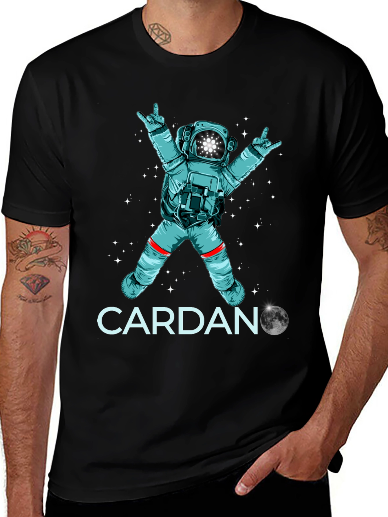 Variant 12 of Cardano Astronaut Rocking T-Shirt