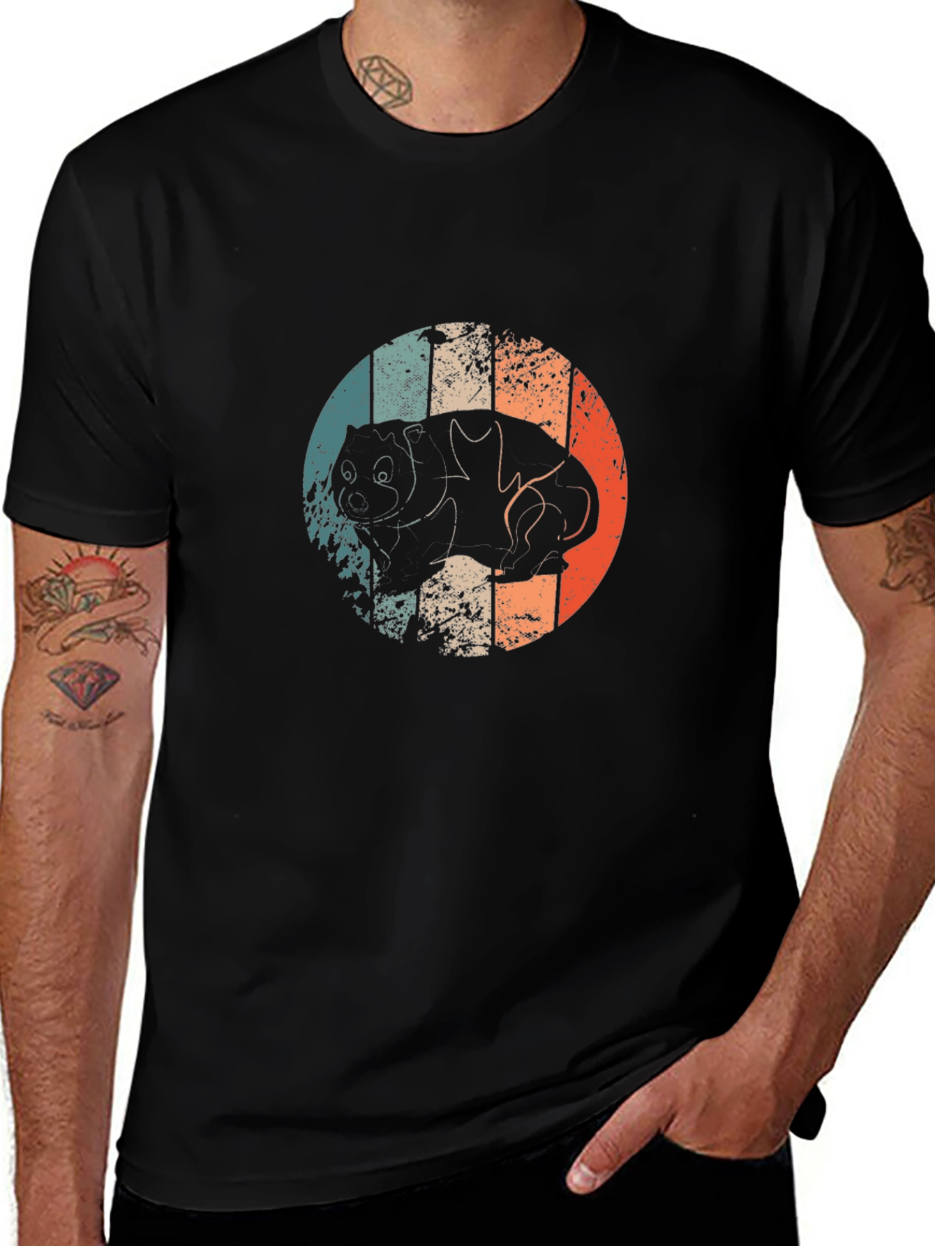 Variant 21 of Retro Wombat T-Shirt - Vintage Style Animal Tee