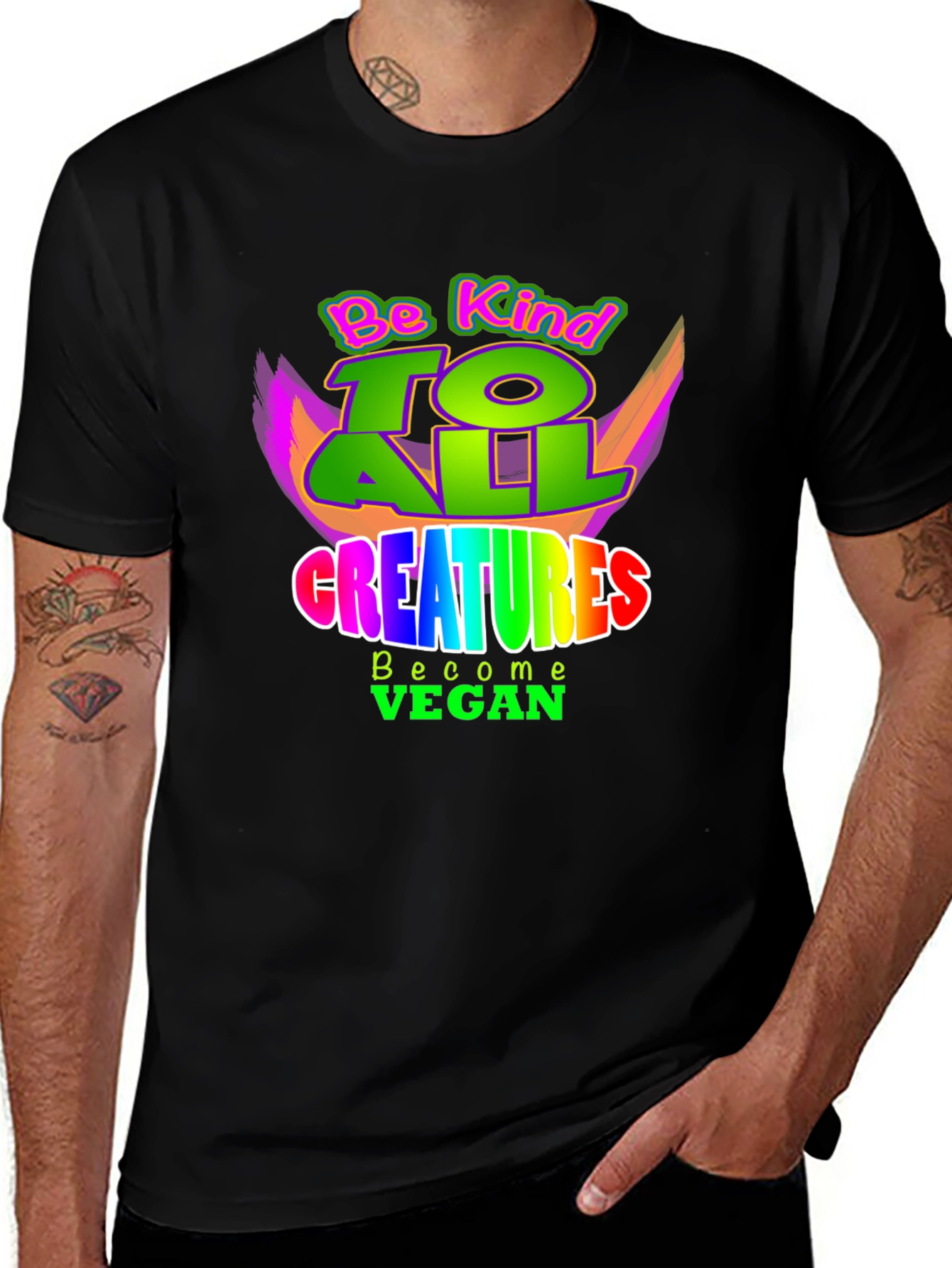 Variant 25 of Vegan Kindness T-Shirt: Be Kind To All Creatures