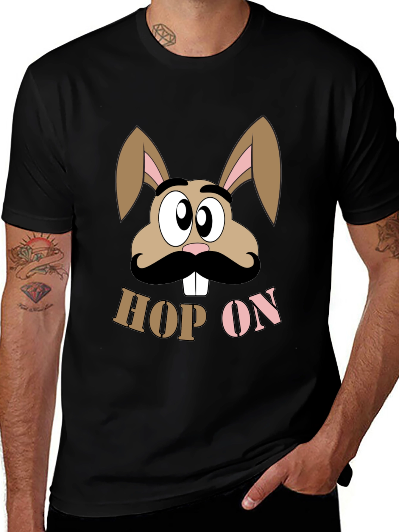 Funny Hop On Easter Bunny T-Shirt