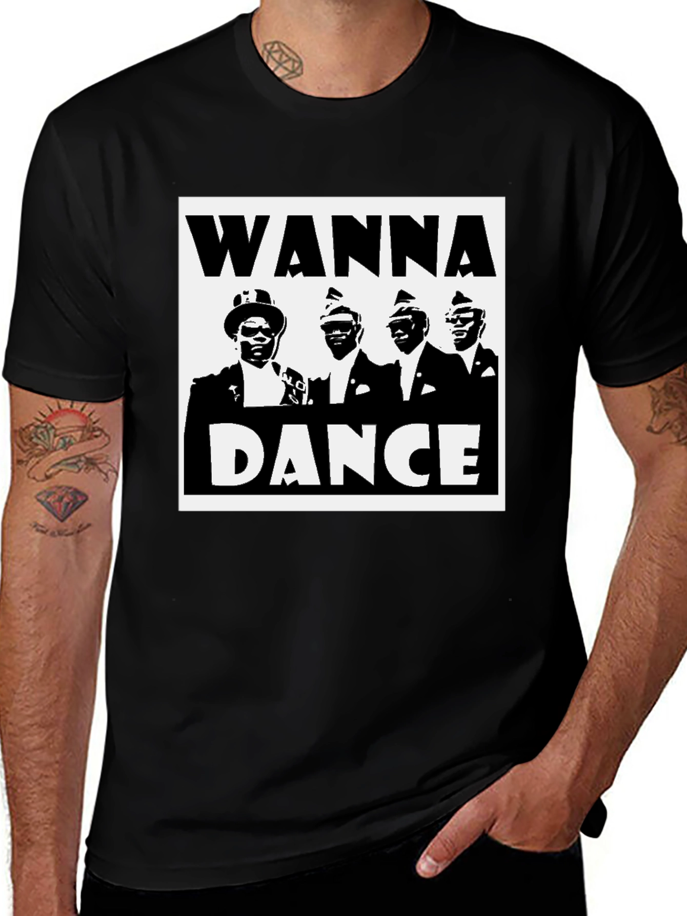 Black Wanna Dance T-Shirt - Ghana Dancing Pallbearers main image