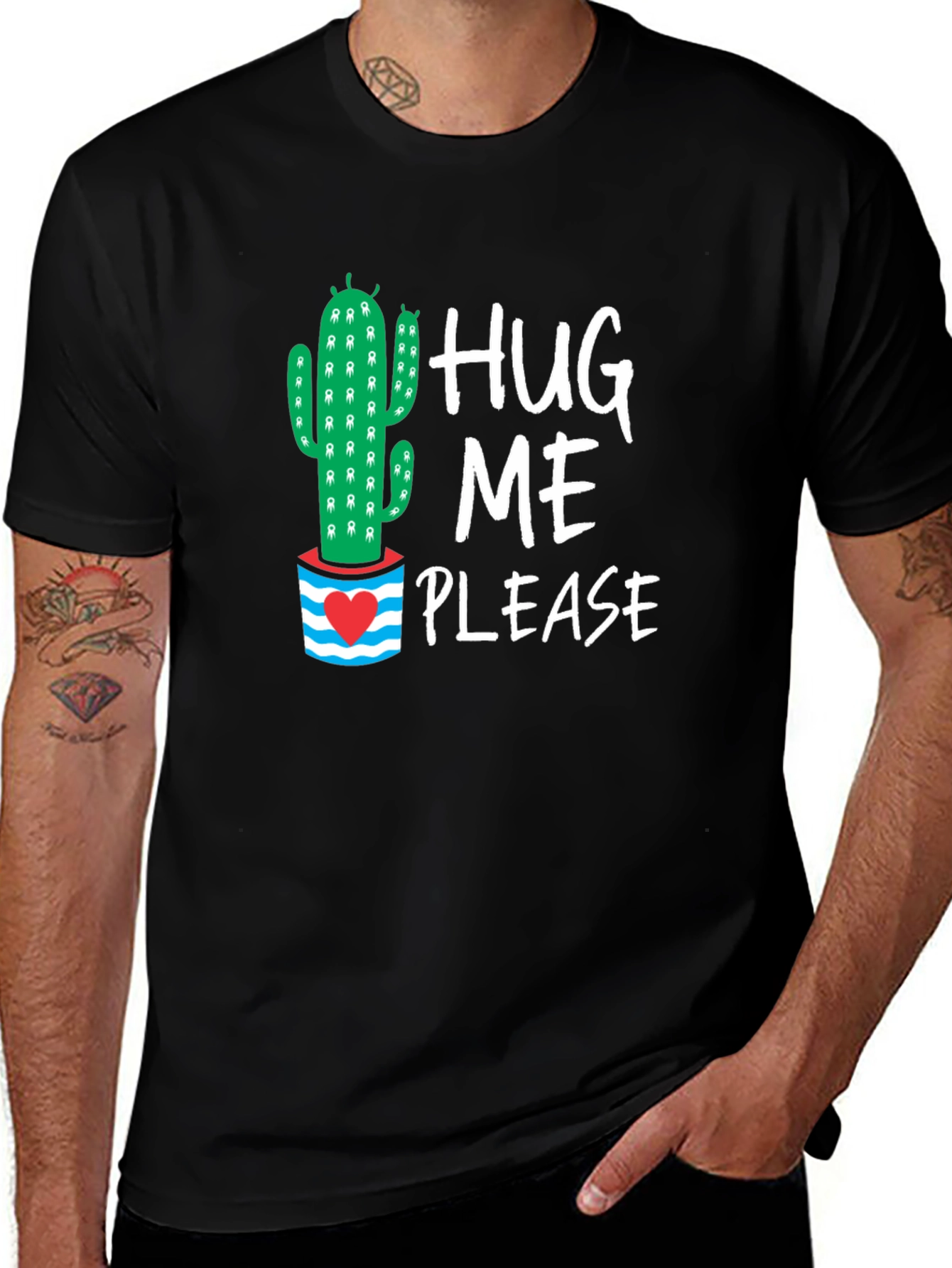 Variant 12 of Hug Me Please Cactus Graphic Tee