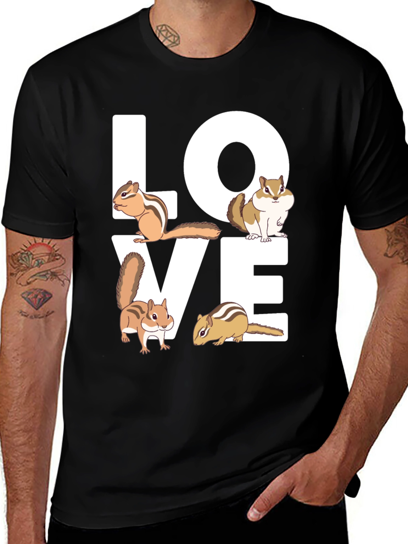 Variant 5 of Cute Chipmunk Love T-Shirt