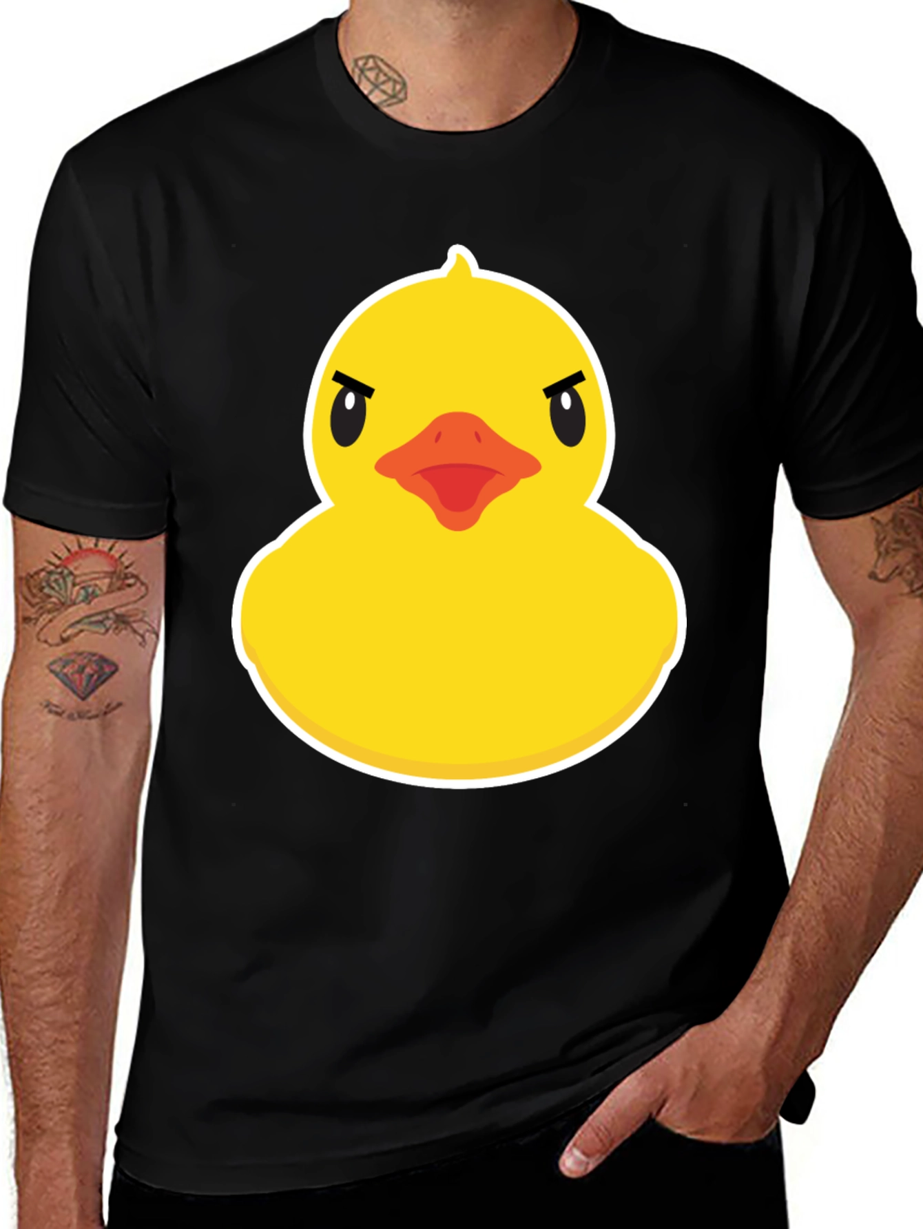 Variant 30 of Angry Duck Graphic T-Shirt - Unique Design