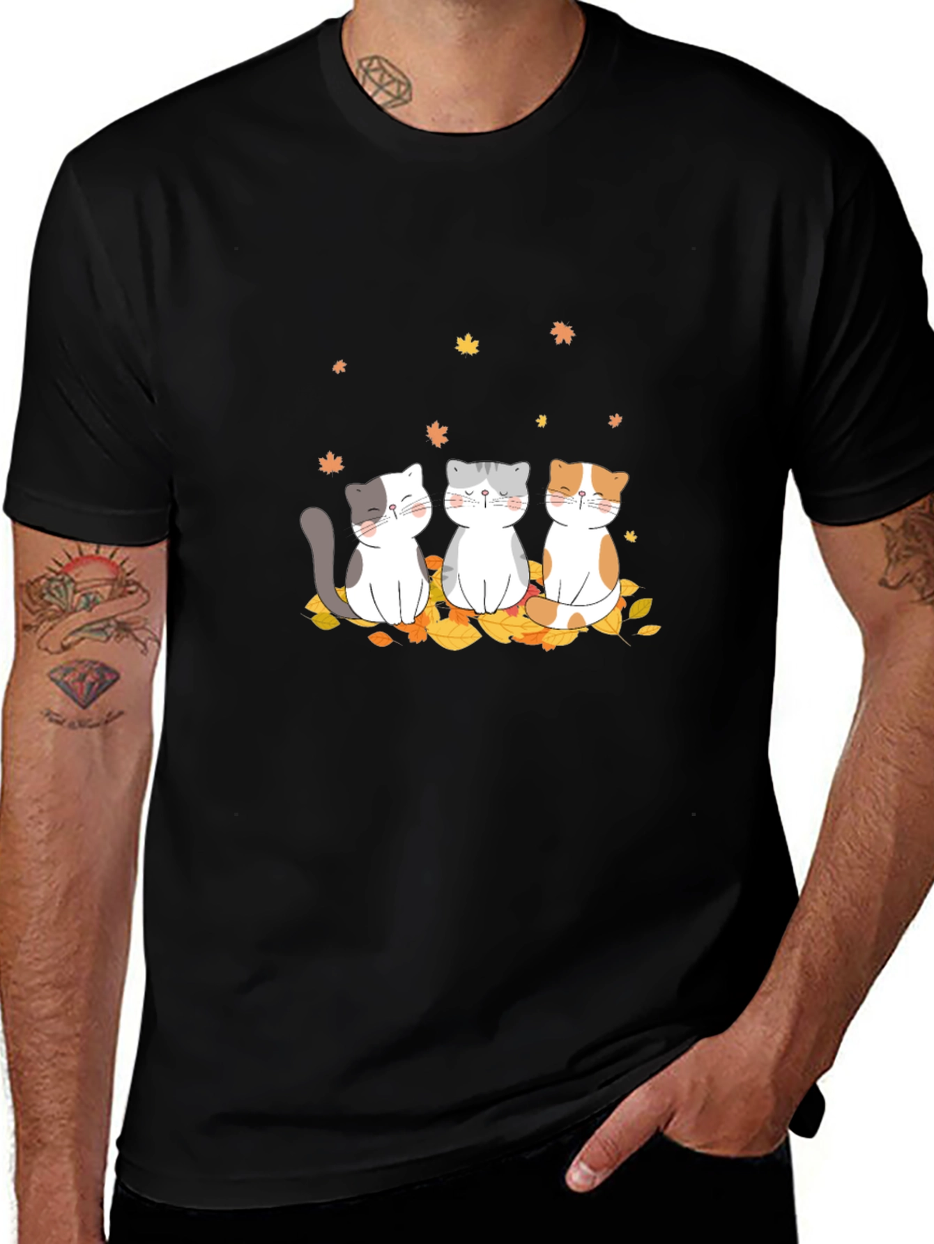Variant 19 of Autumn Cats T-Shirt - Whimsical & Cozy